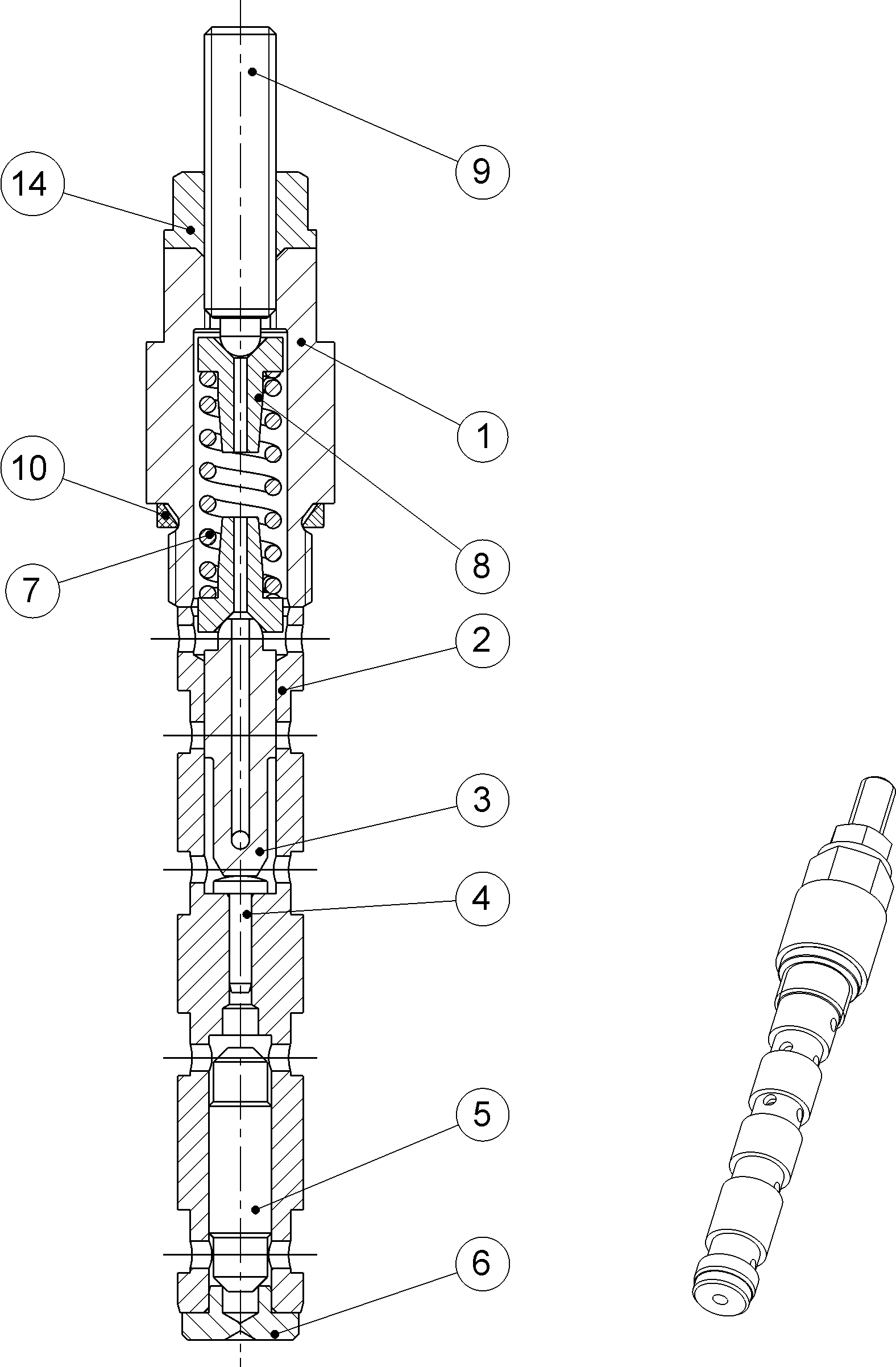 PRESSURE CUT-OFF VALVE — Drawing