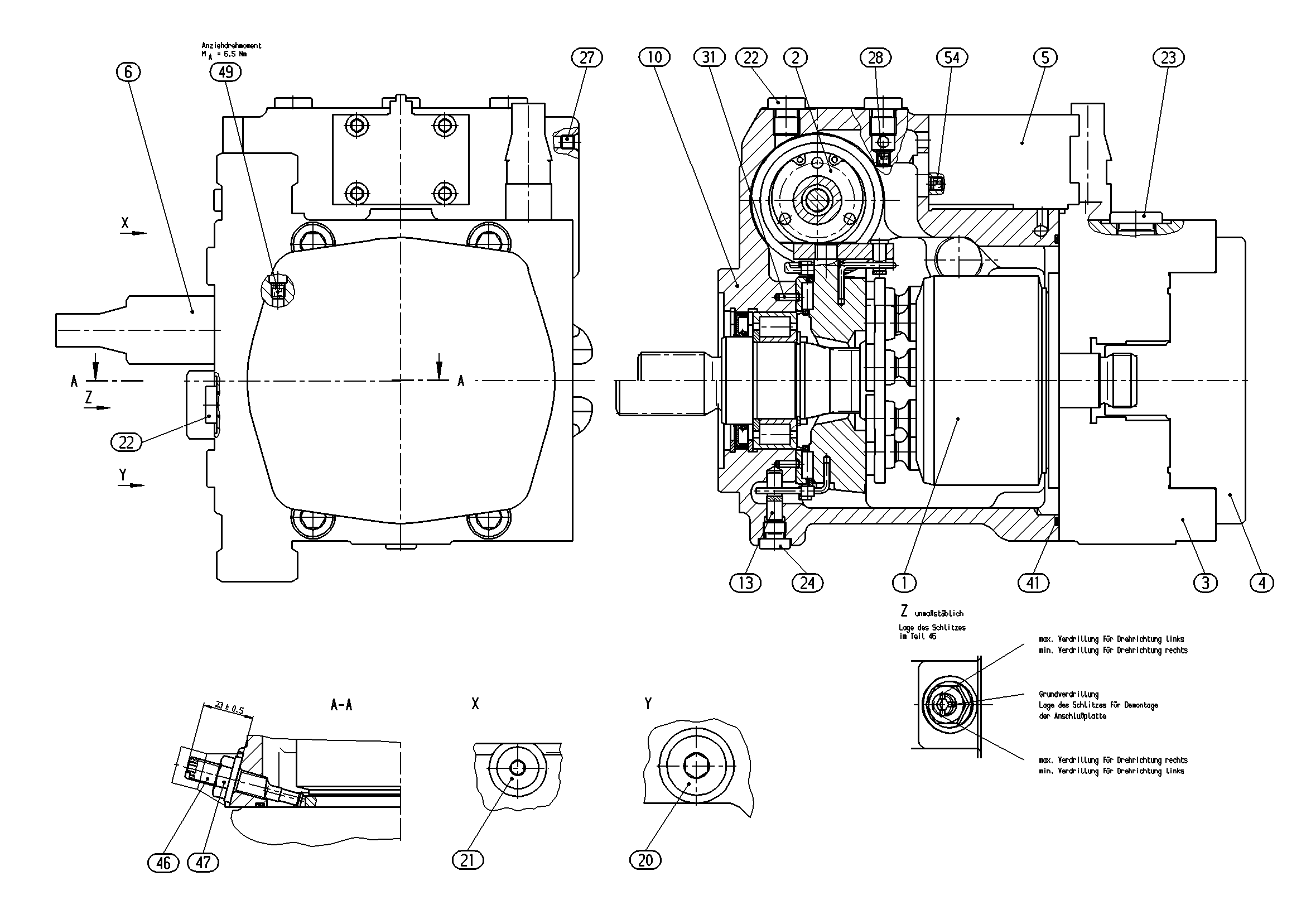 A10VG45DA1D3L/10R-NSC10F005S-S — Drawing