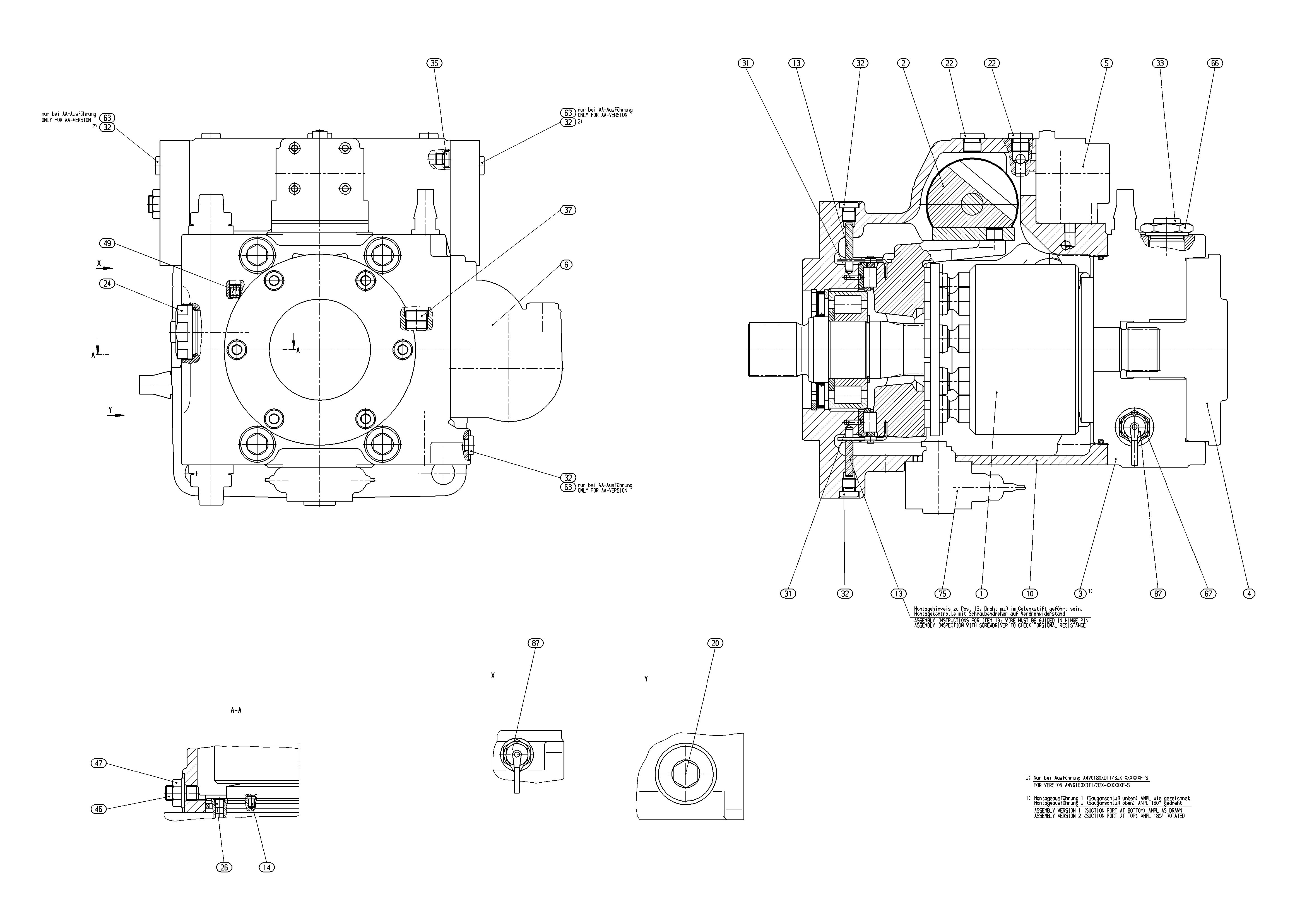 A4VG180EP4DM1/32R-NZD02F001MH-S — Drawing