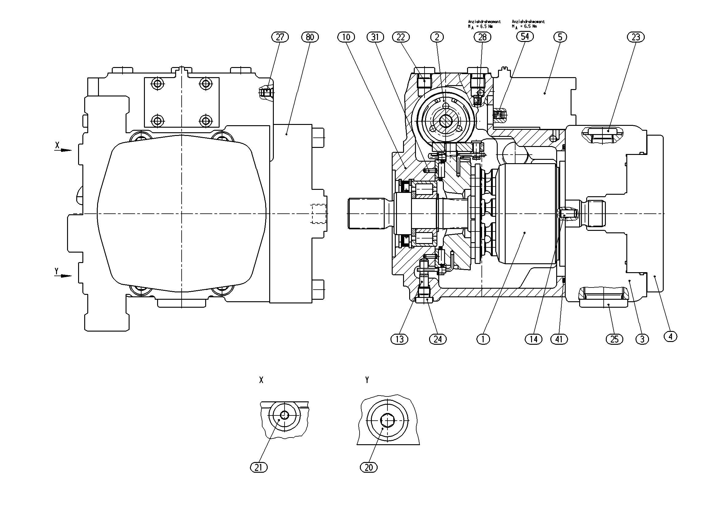 A10VG28HW1/10R-NSC10N005E-S — Drawing