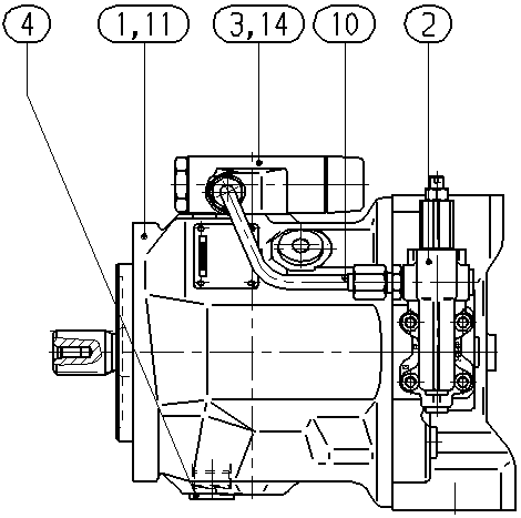 A A10V O 45 DFLR/31R-VSC12N00 -S2068 — Drawing