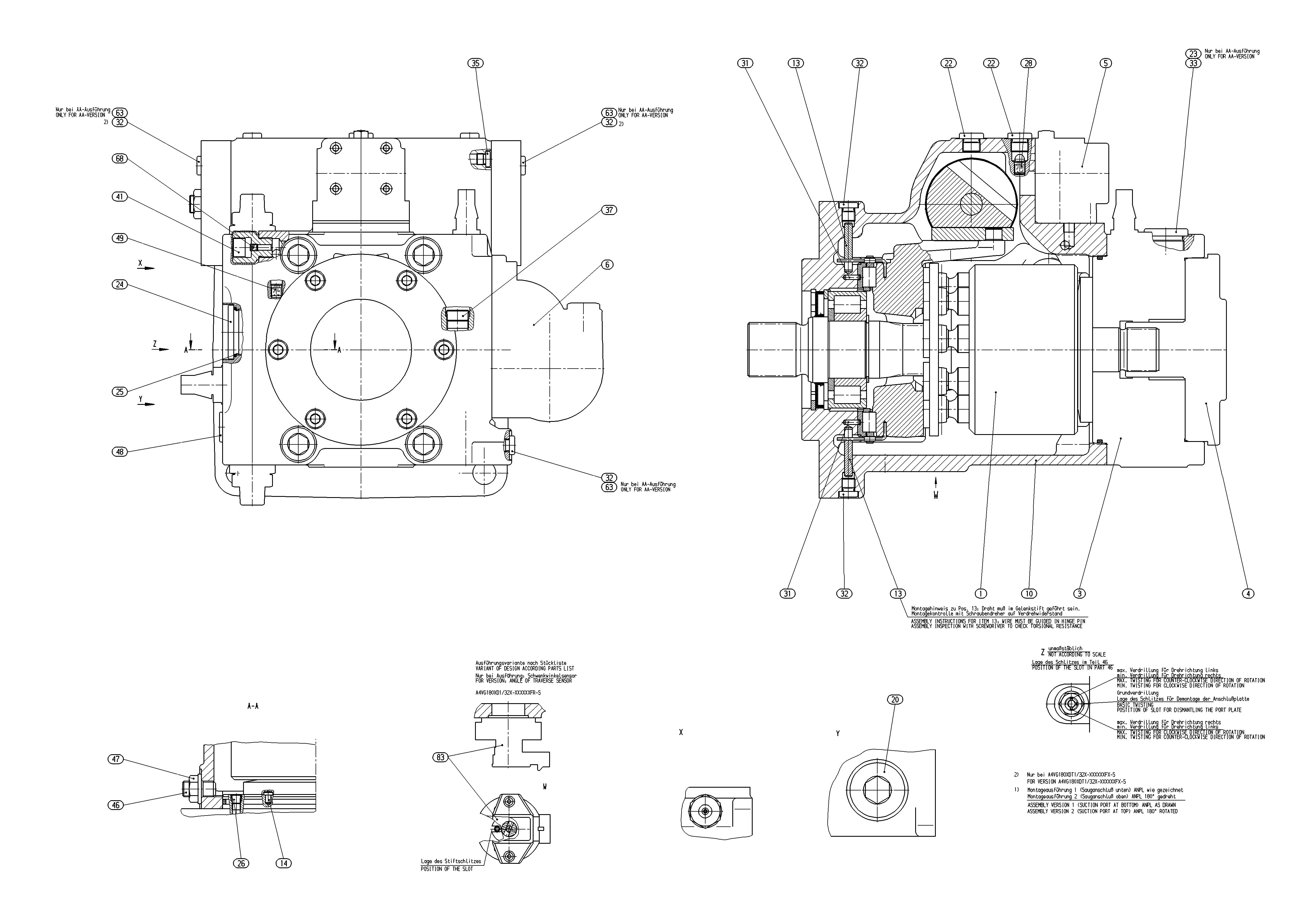 A4VG180EP2DT1/32L-NZD02F001MH-S — Drawing