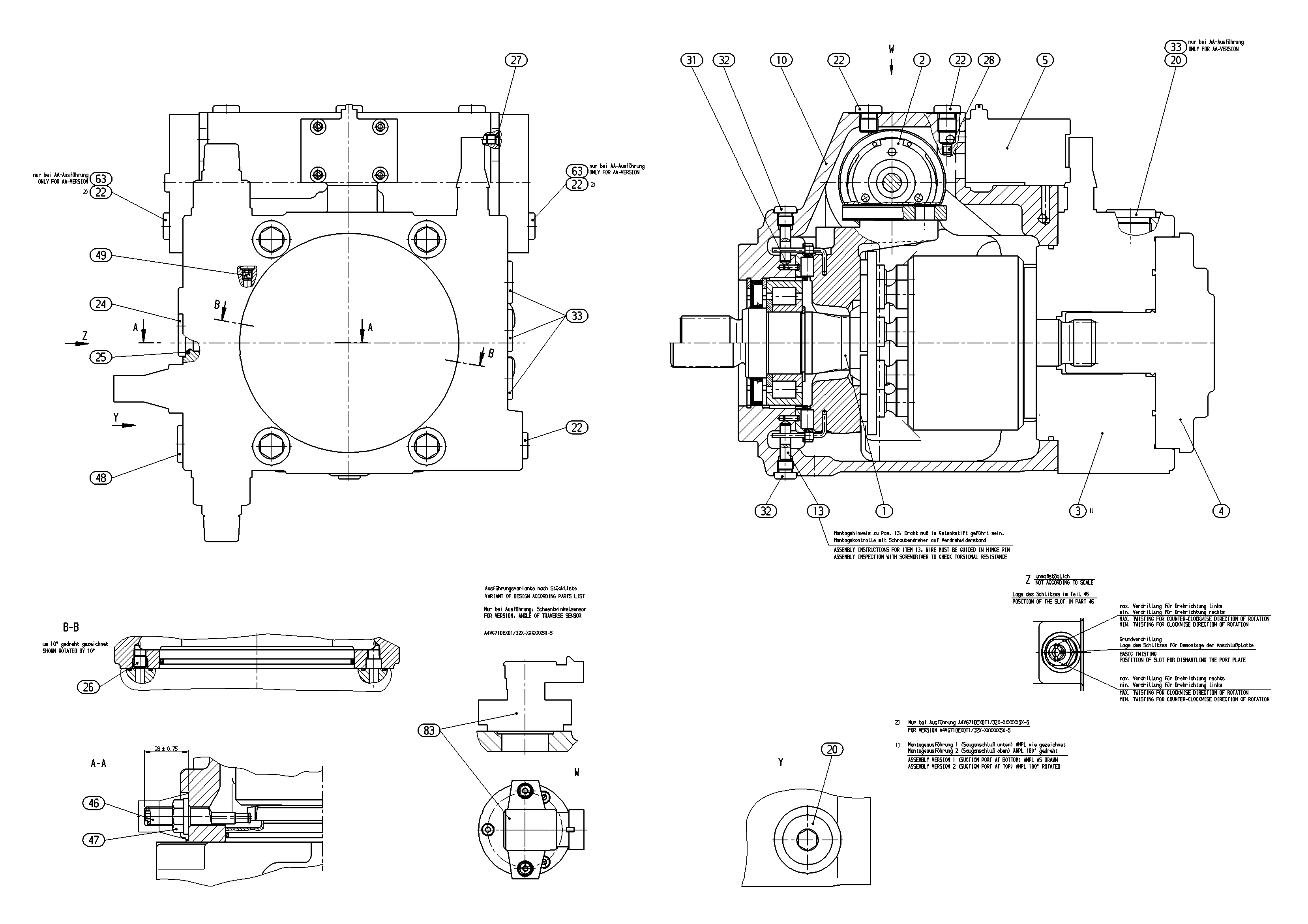 A4VG71DE4DT1/32R-NSF02F001SXP-S — Drawing