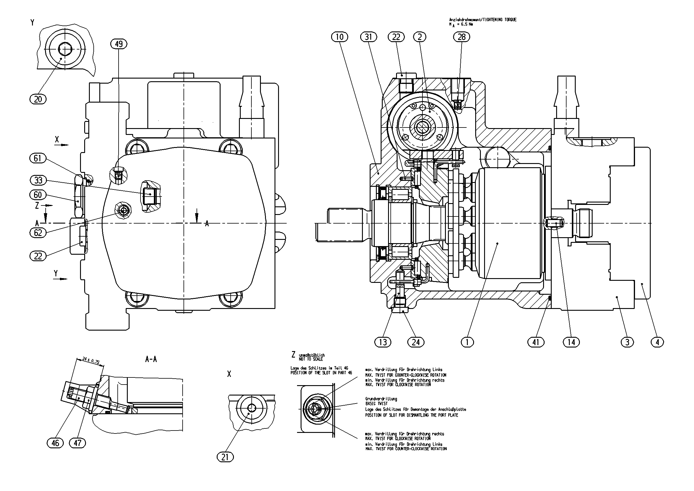 A10VG45DGD1/10L-NSC10F023D-S — Drawing