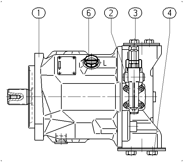 A A10V O 71 DR /31R-PSC62N00 -SO734 — Drawing