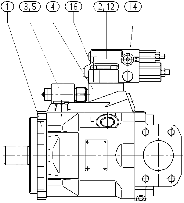 AA10VO60DFR1/52R-PSD62N00-S2338 — Drawing