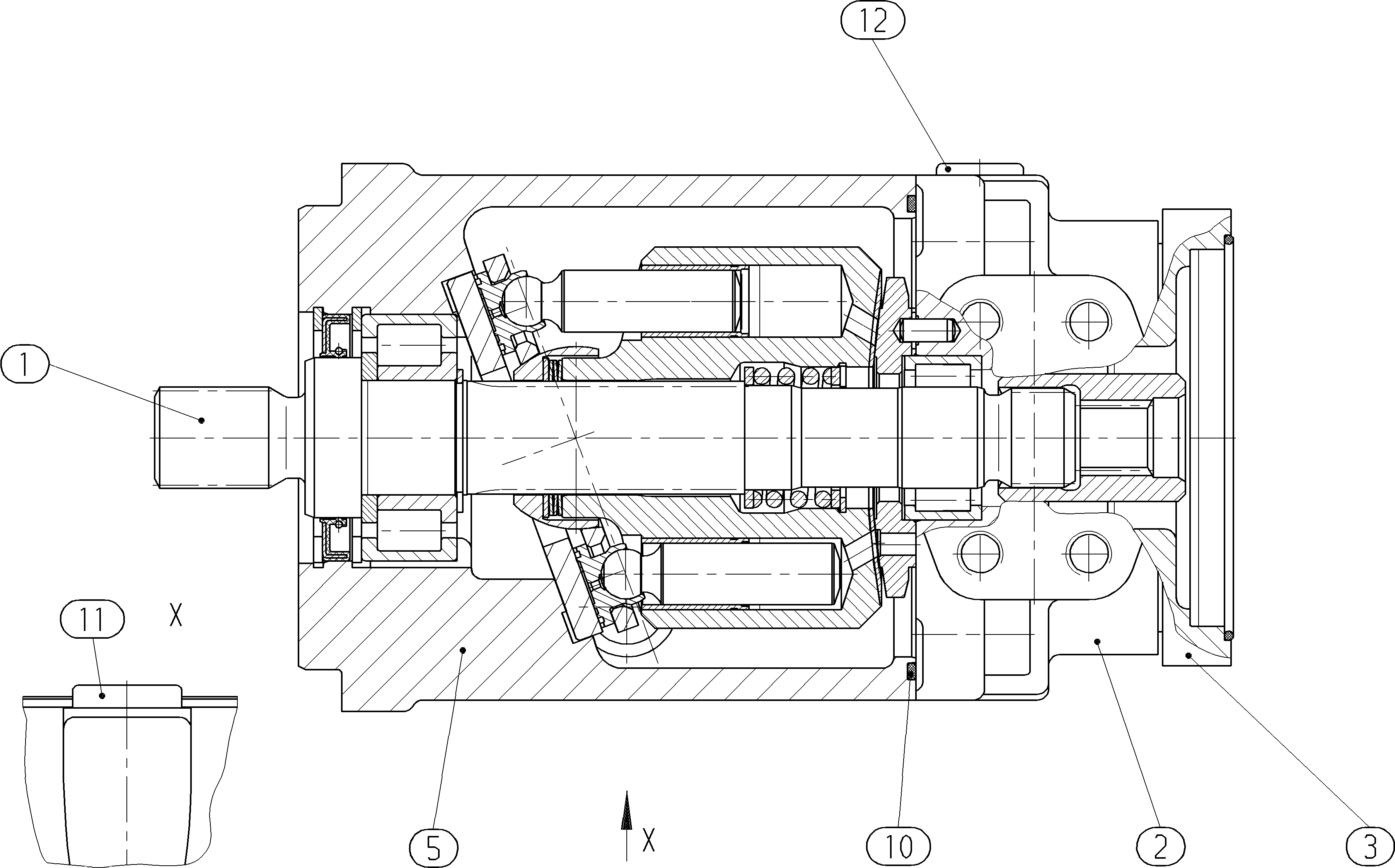 AXIAL-PISTON PUMP — Drawing