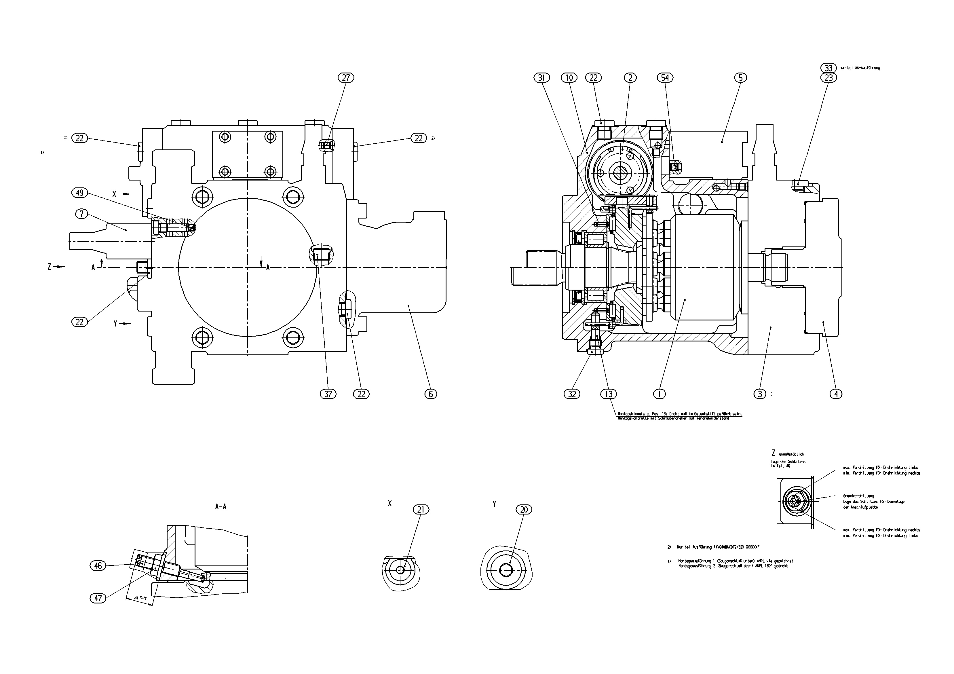 A4VG40DA1D2/32R-NZC02F015S-S — Drawing
