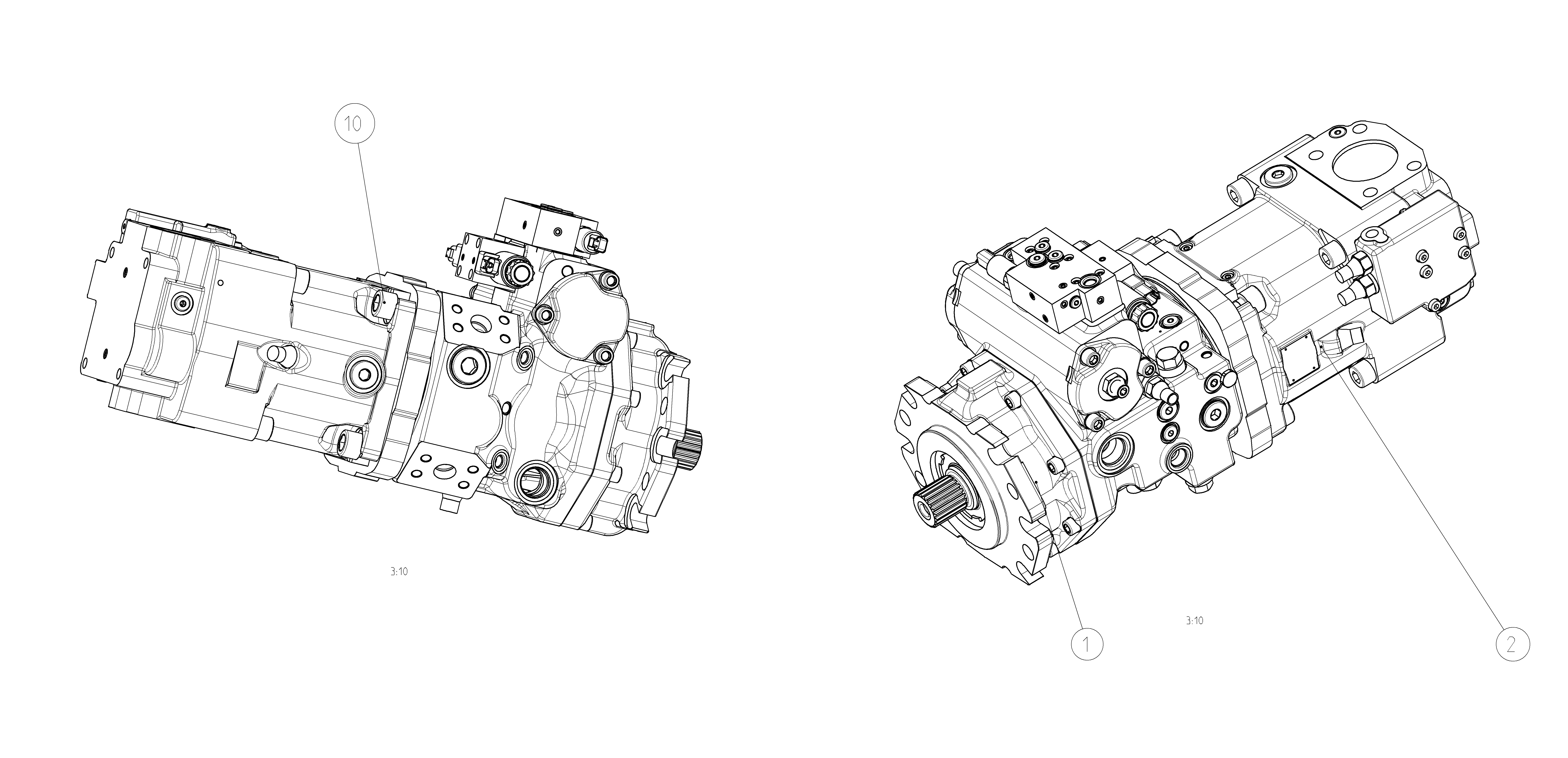 A4VG110EV2DP000/40MR+A11VO95LRS/10R — Drawing