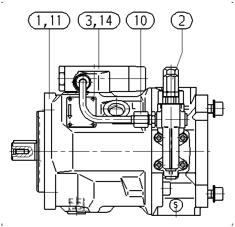 A AA10VSO100 DFLR/31R-PKC62KA5 -SO160 — Drawing