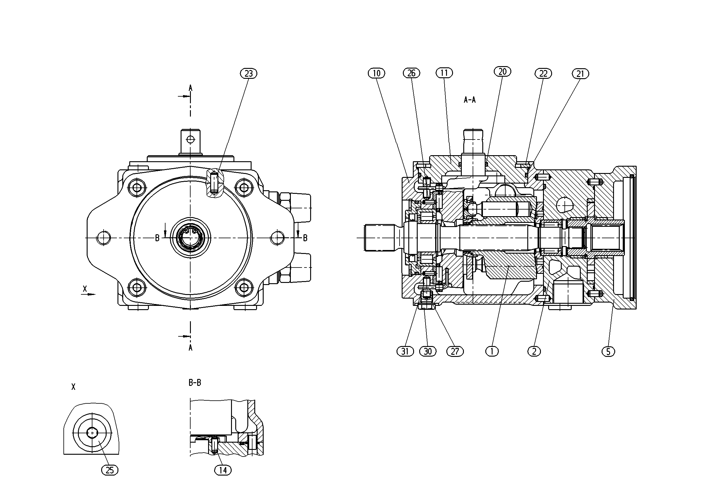 A11VG19MD1/10L-NSC16F021S — Drawing