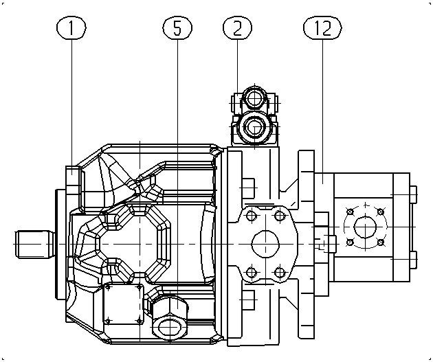 A A10V O 45 DR /31L-PSC12G80 — Drawing
