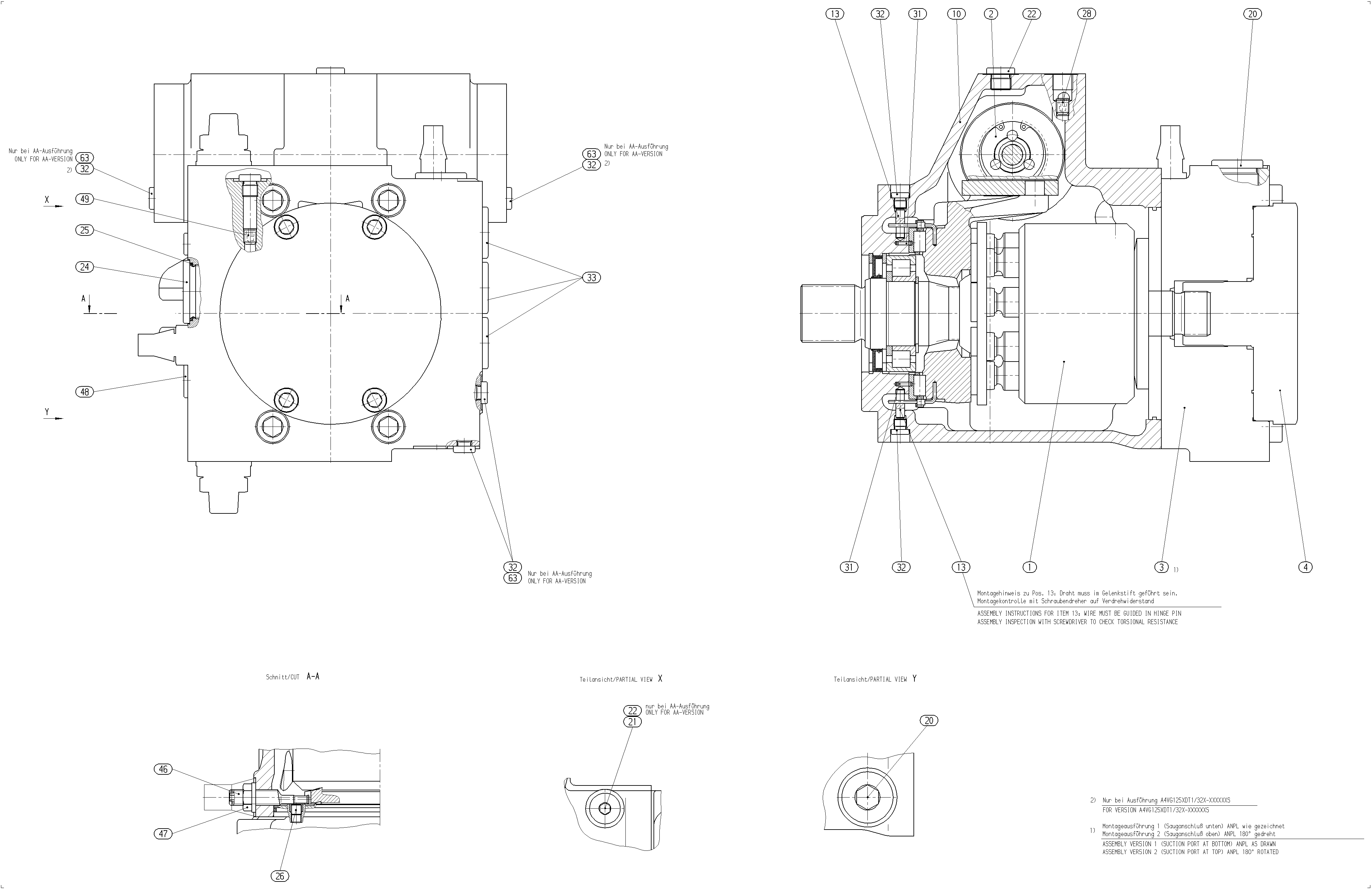 A4VG125DGDT1/32R-NSF02F001S-S — Drawing
