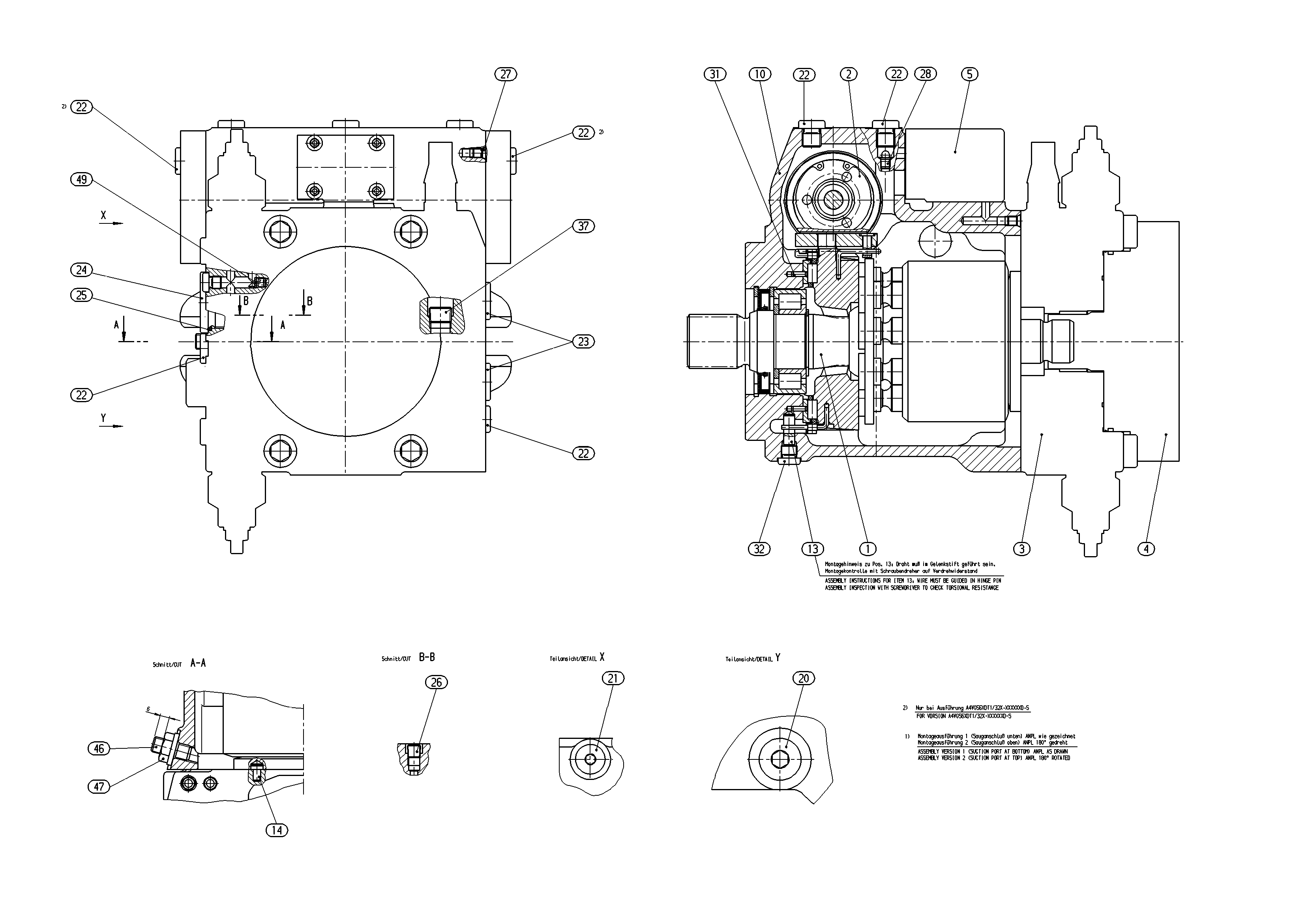 AXIAL-PISTON PUMP — Drawing