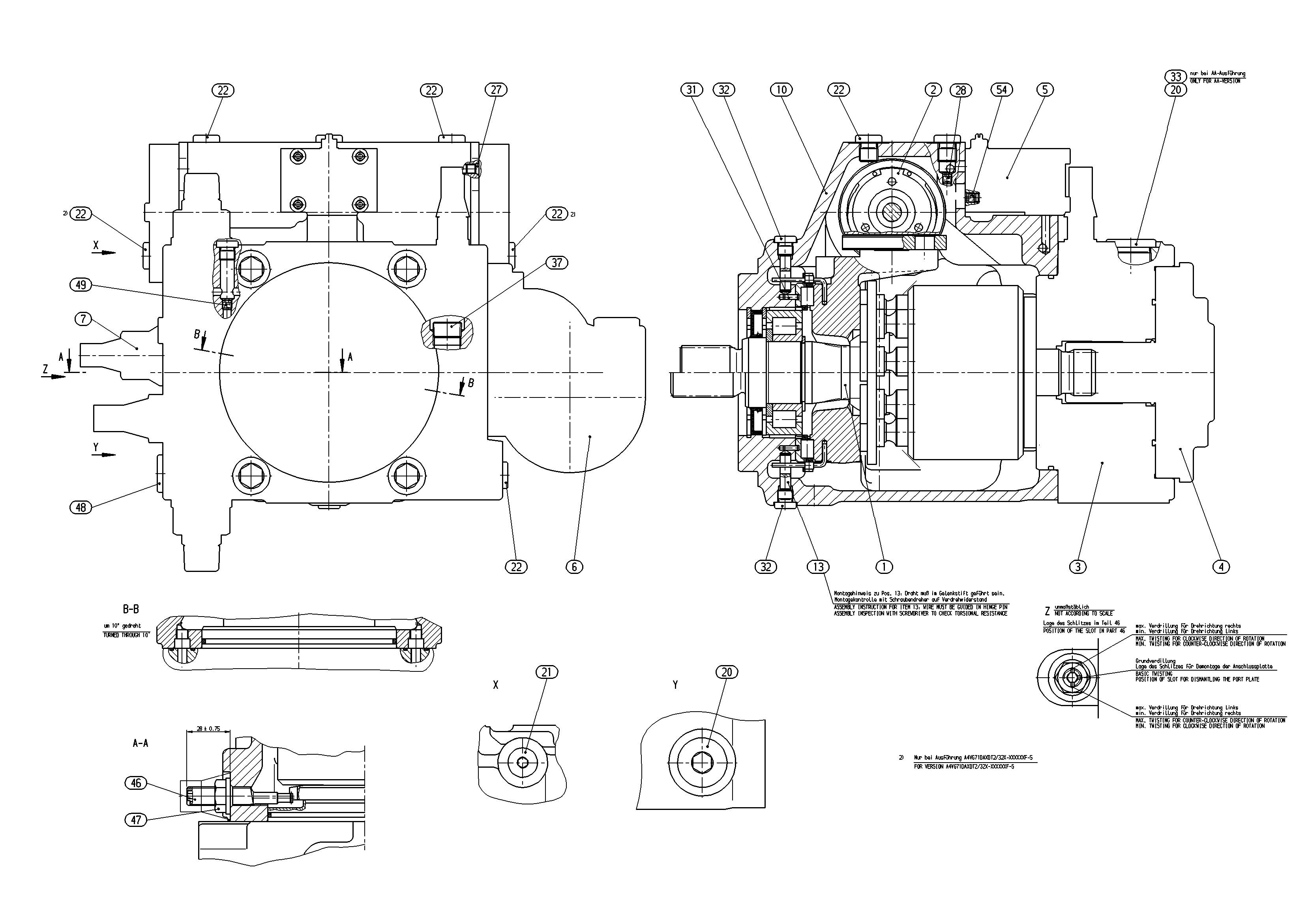 A4VG71DA1D2/32R-NZF02F021BP-S — Drawing