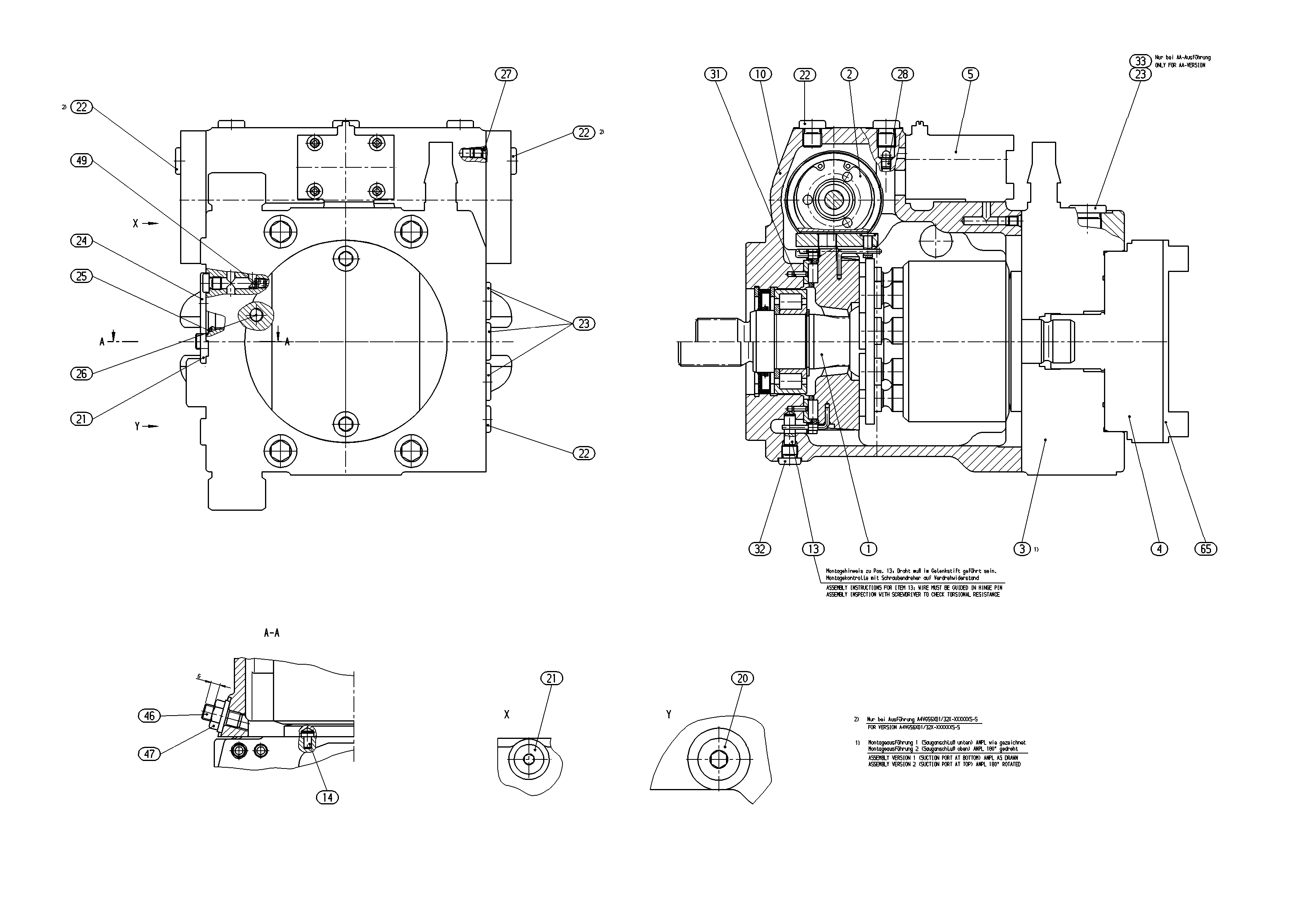 A4VG56EZ2DM1/32R-NSC02F013SP-S — Drawing