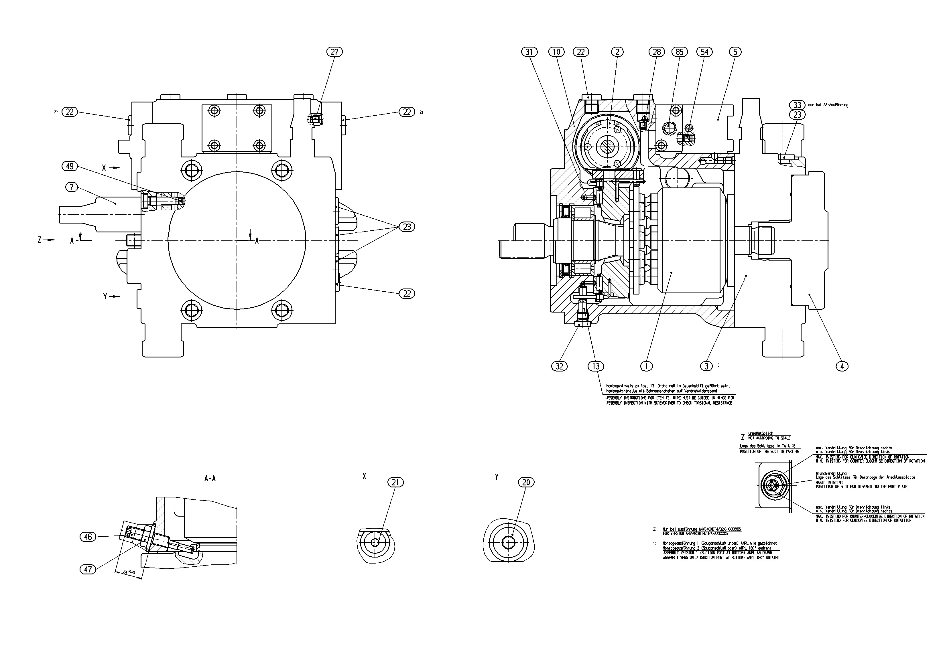 A4VG40DA1D8/32R-NAC02F015SH-S — Drawing