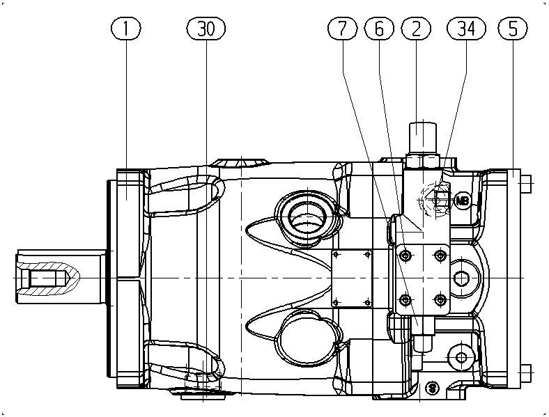 A A10VSO140 DRG /32R-VPB22U99 -SO488 — Drawing