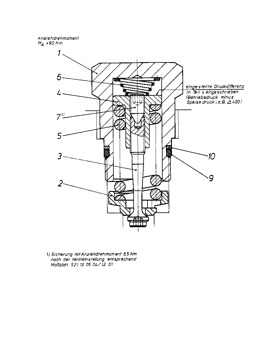 PRESSURE RELIEF VALVE — Drawing