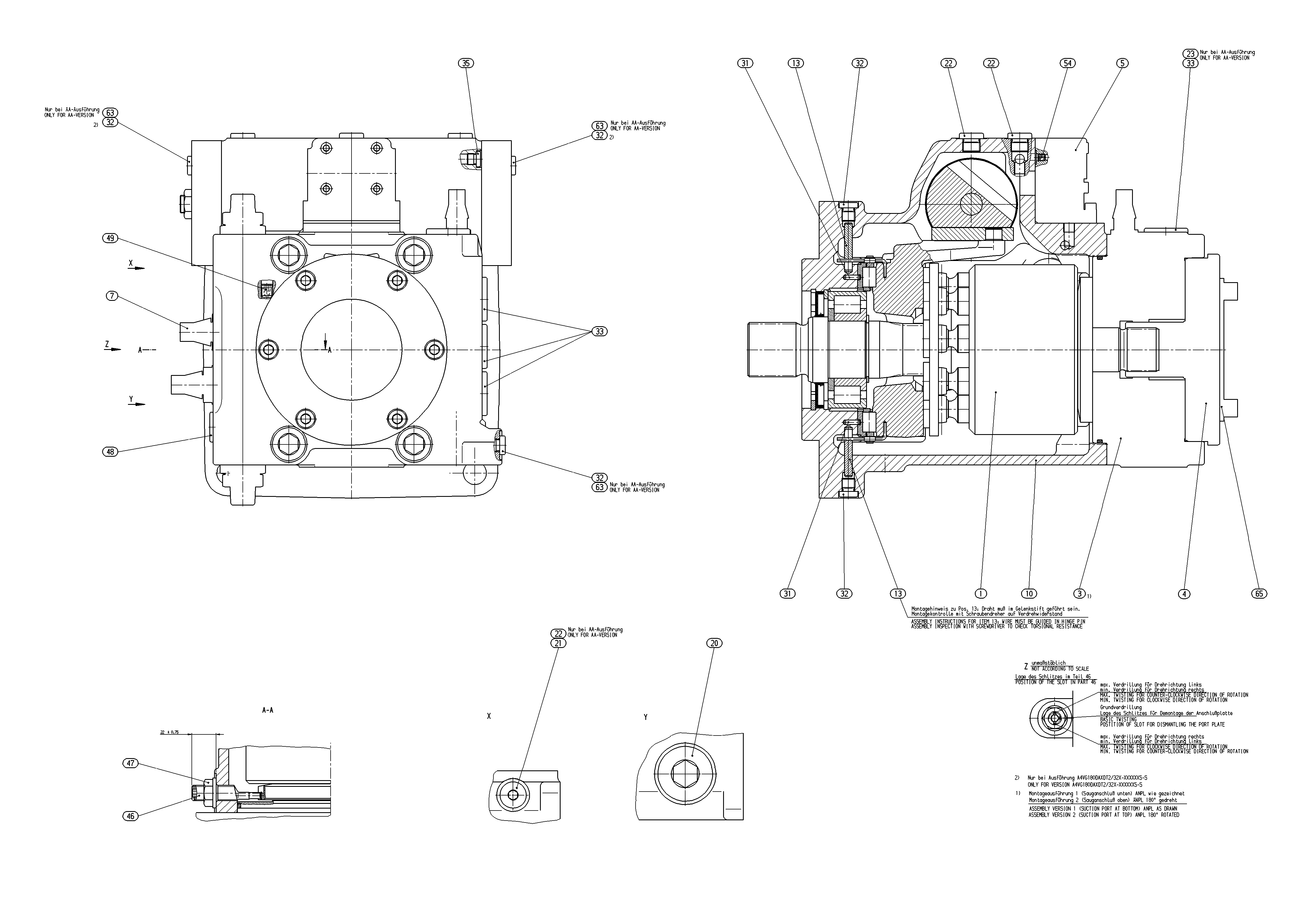 A4VG180DA2DT2/32L-NZD02F021SH-S — Drawing