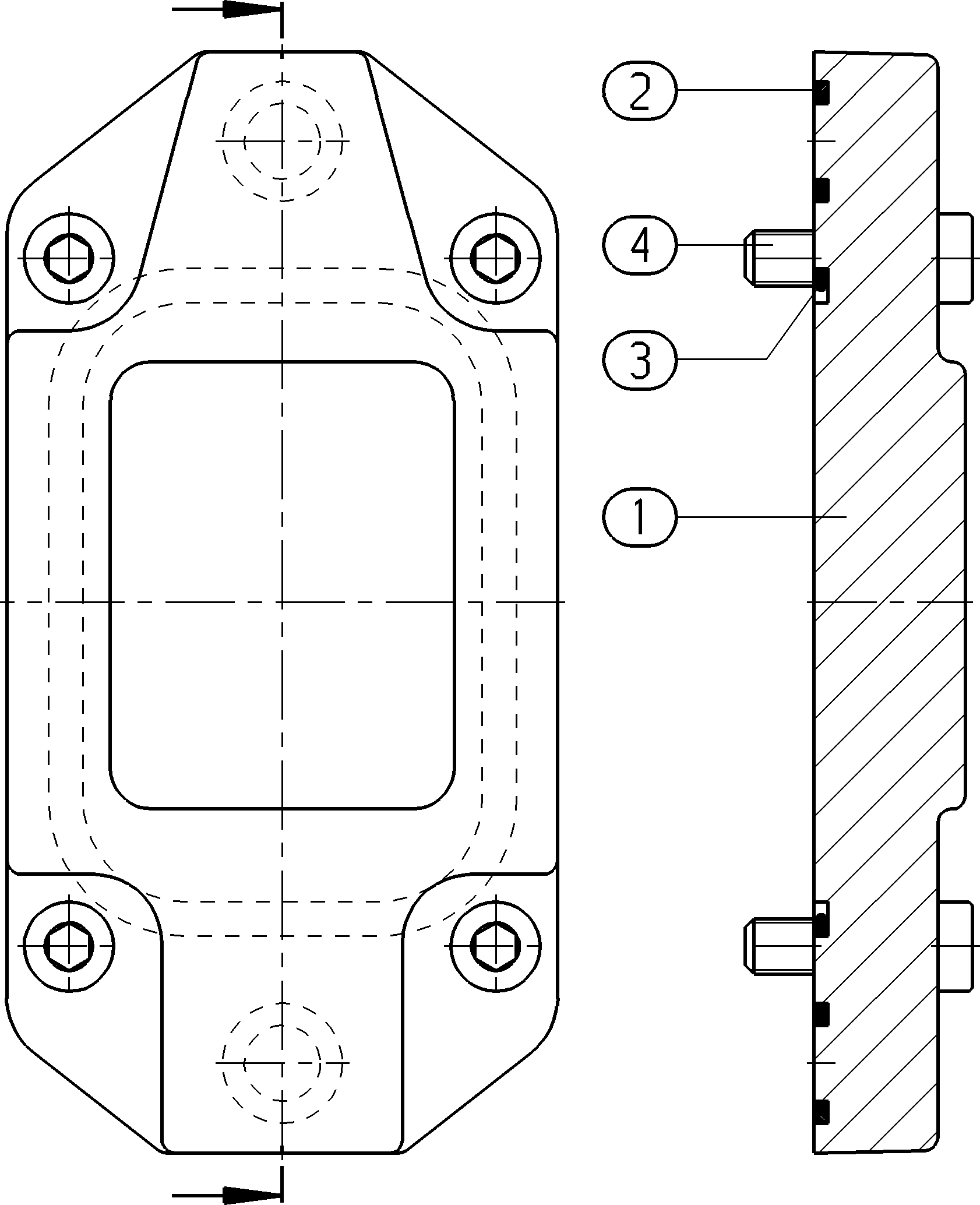 PŁYTA POŚREDNIA A4VS 125-355 HM/30-P — Drawing