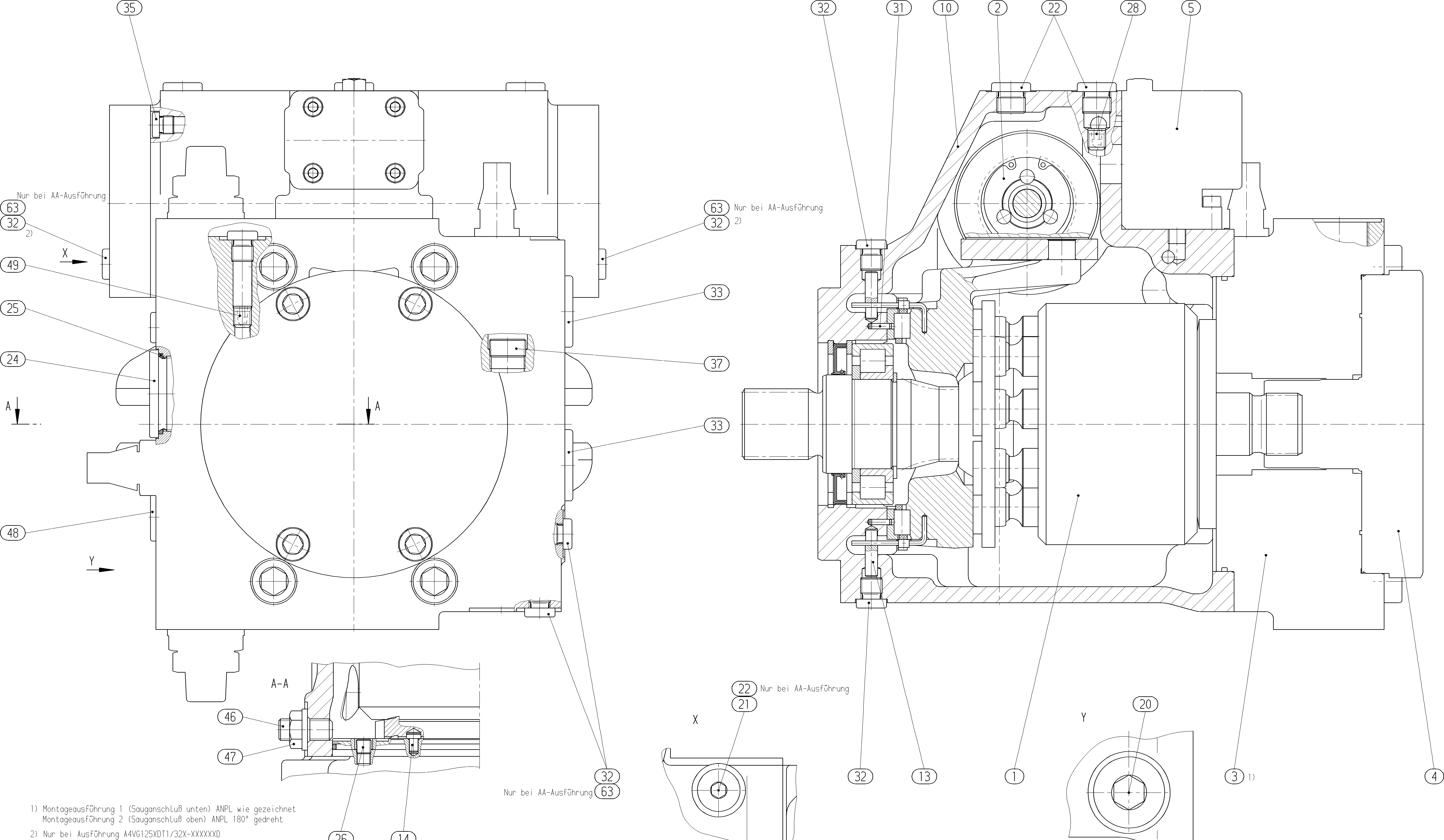 A4VG125EP1D1/32R-NSF02FXX1DH-S — Drawing