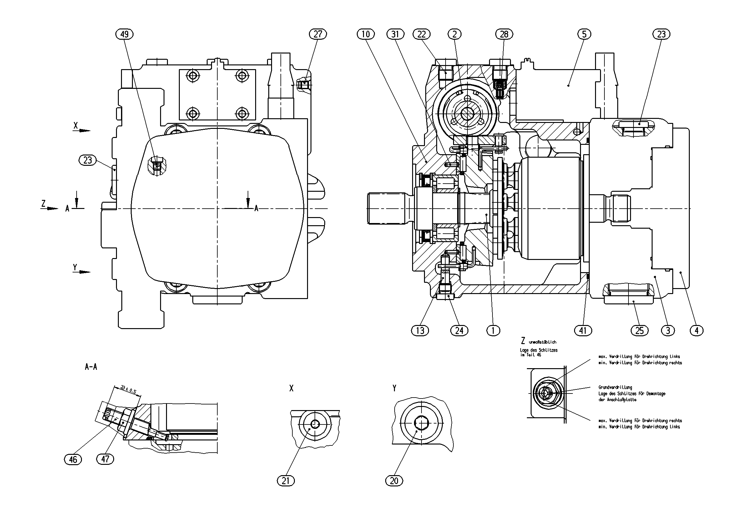 AXIAL-PISTON PUMP — Drawing