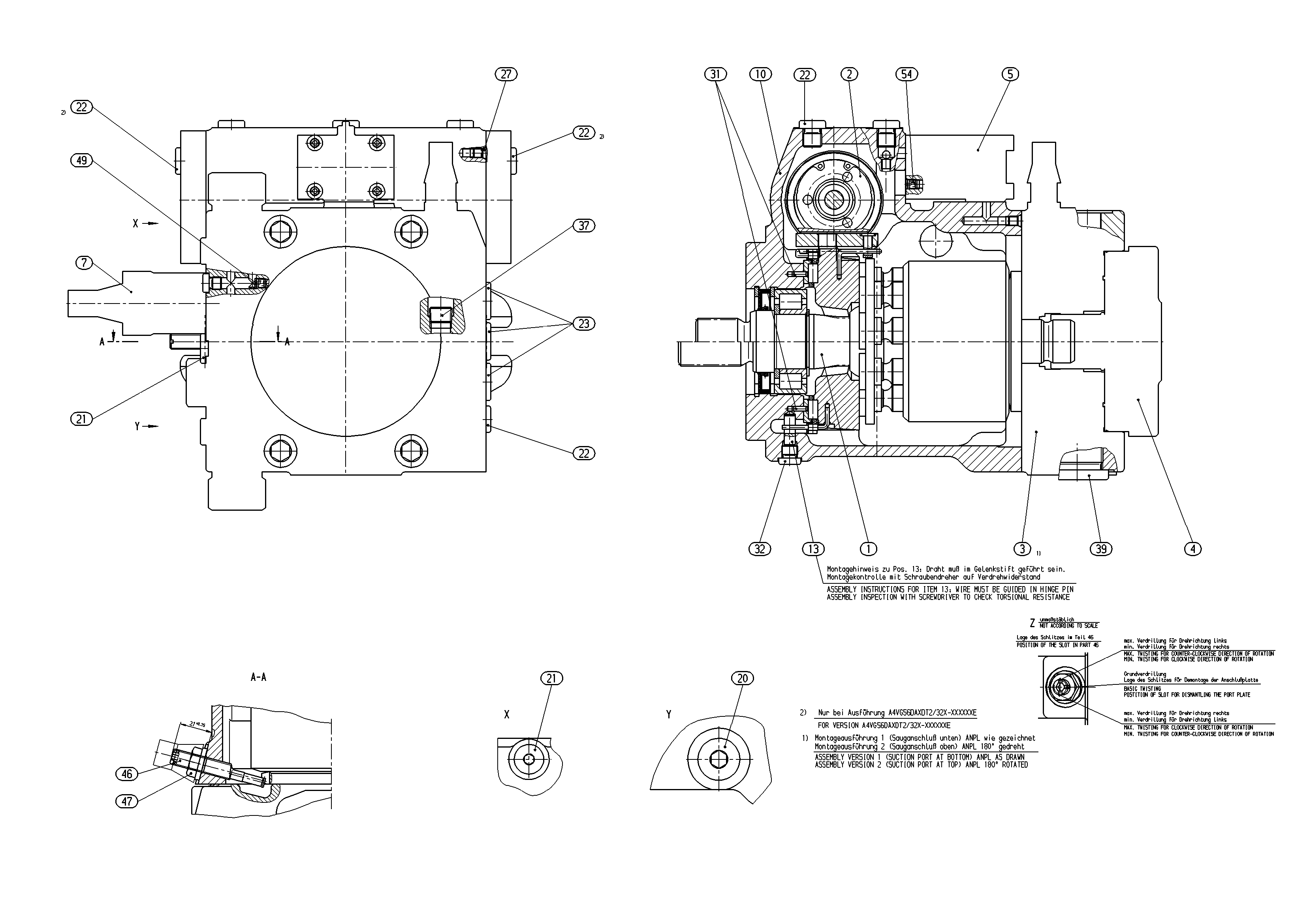 A4VG56DA1D2/32R-NAC02K015E-S — Drawing