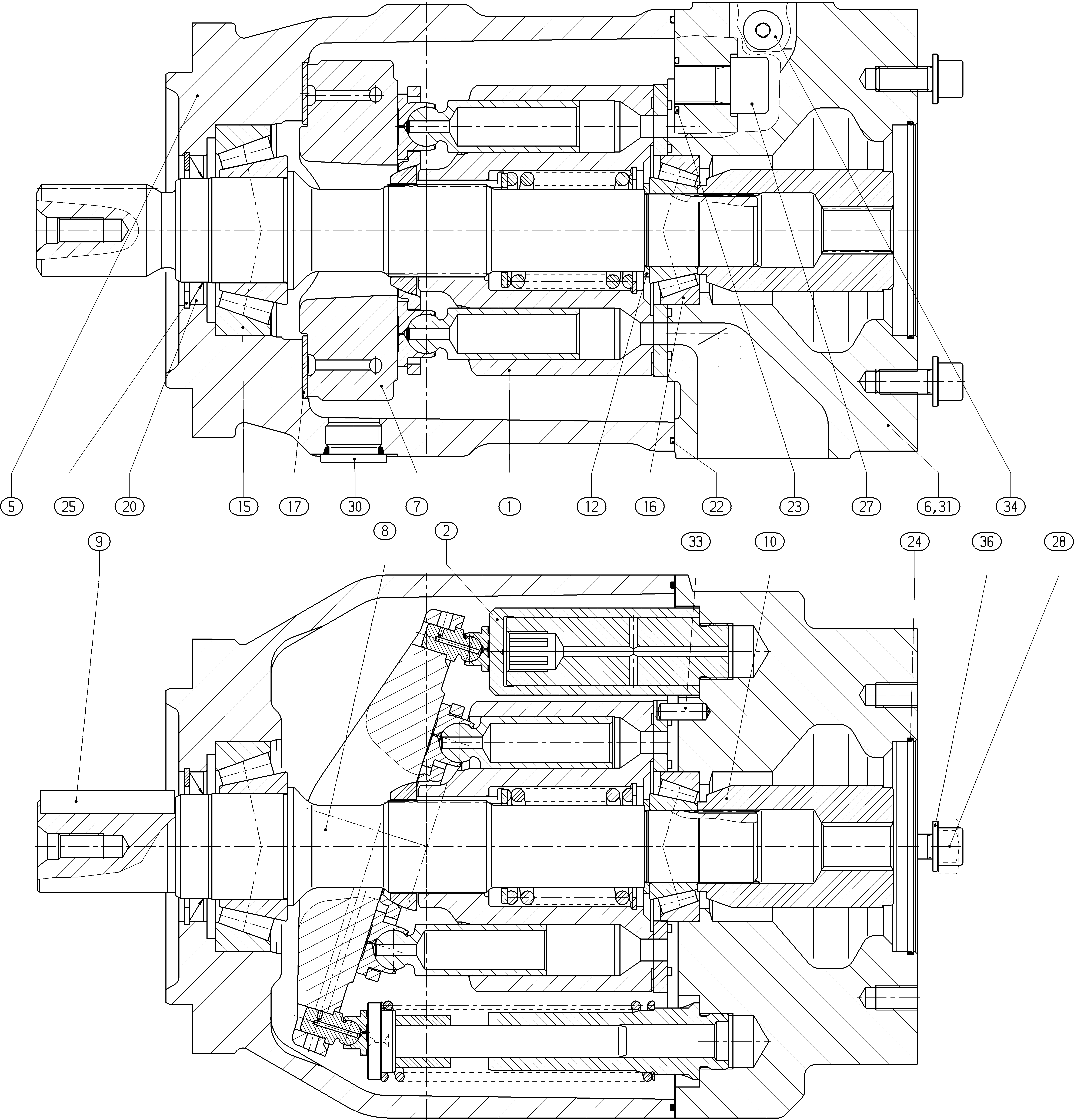 G A10V O140 OV /31L-VSD62K07 — Drawing