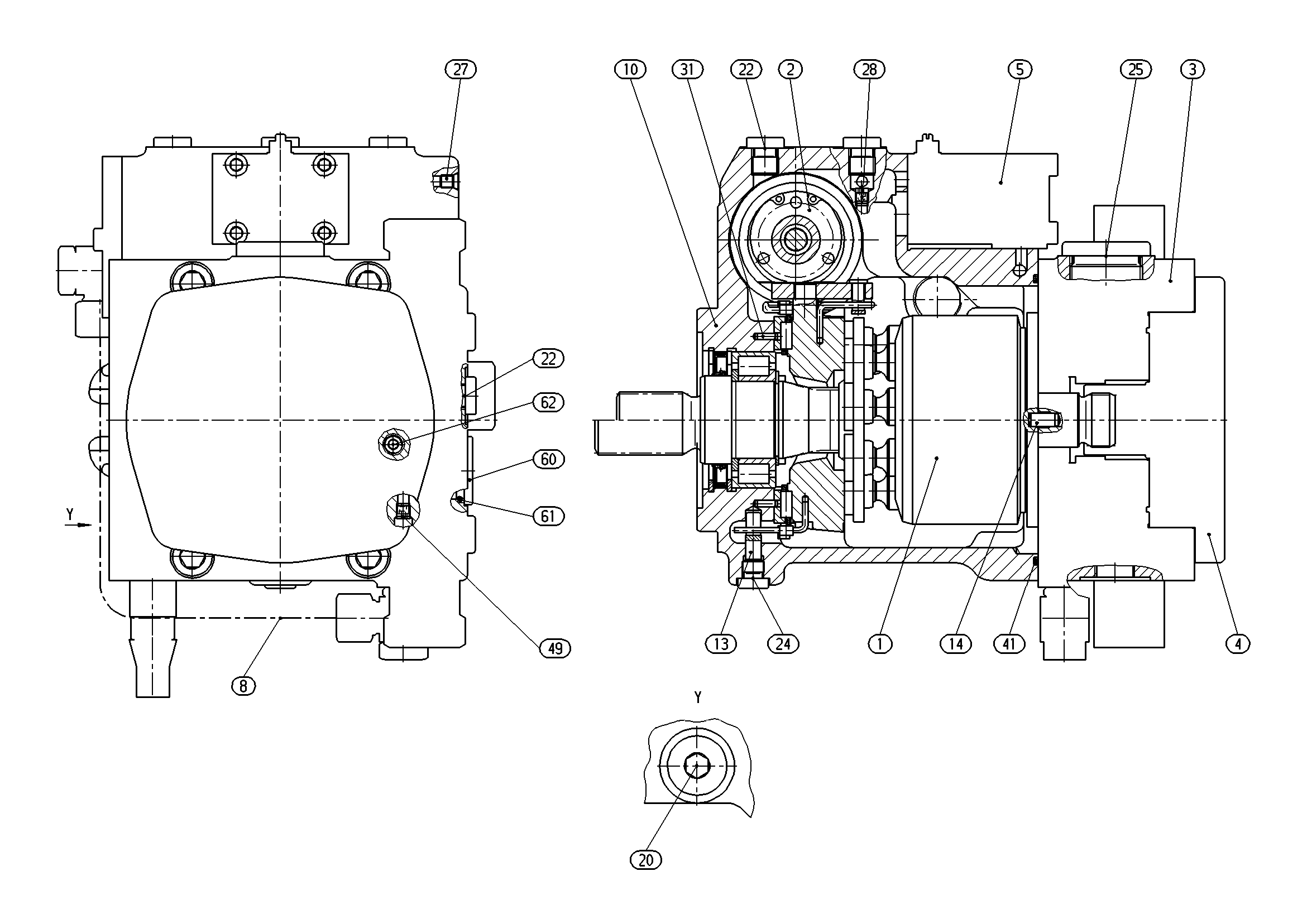 A10VG45EP21/10L-NSC13K013EH-S — Drawing