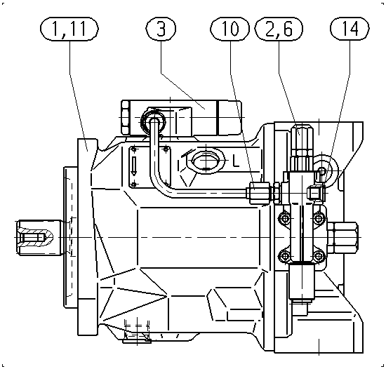 A A10V O 71 DFLR/31R-VSC12N00 -S1279 — Drawing