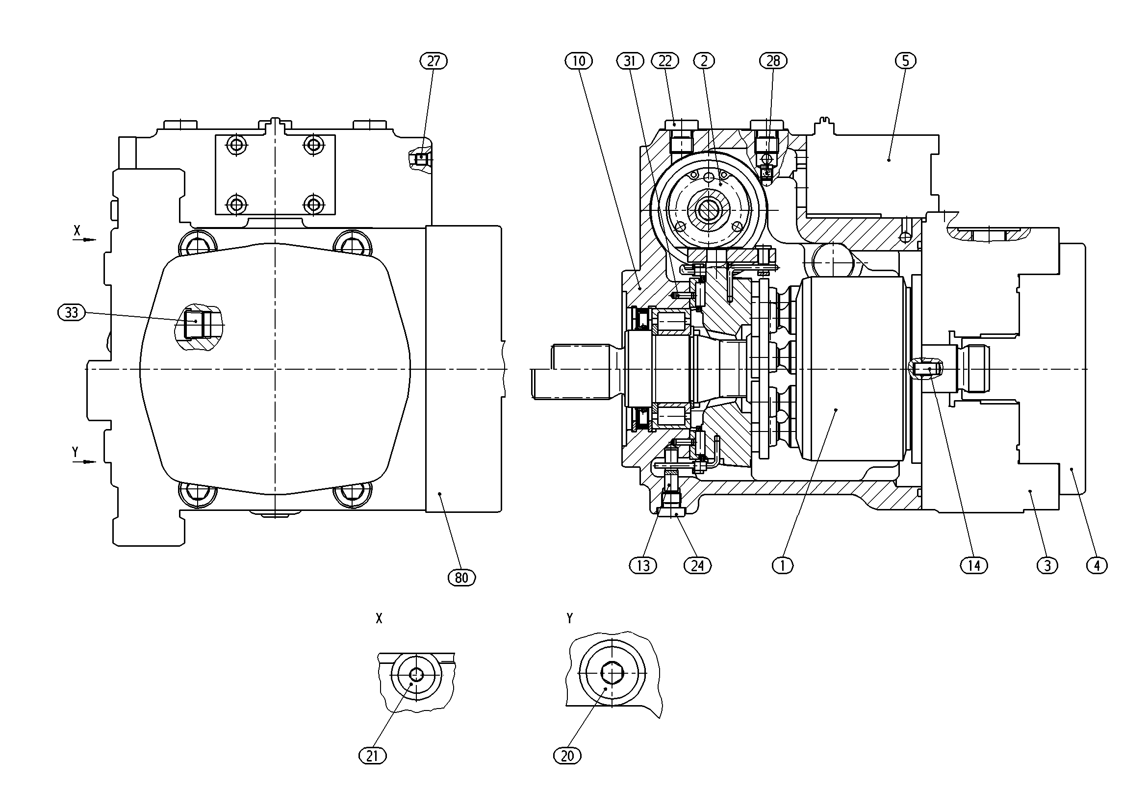 A10VG45EP21/10R-NSC10F014DH-S — Drawing