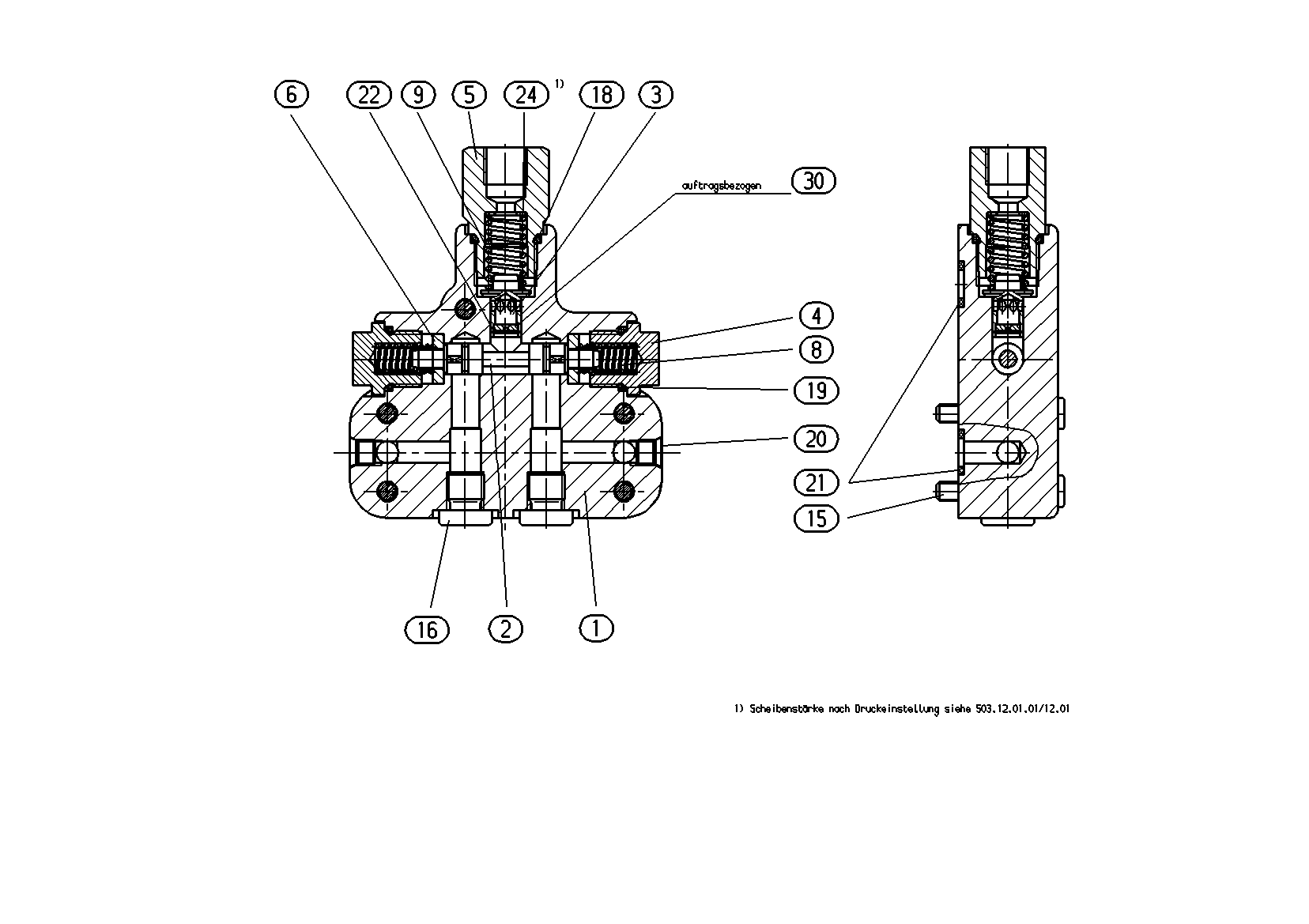 FLUSH/BOOST PRESSURE VALVE — Drawing