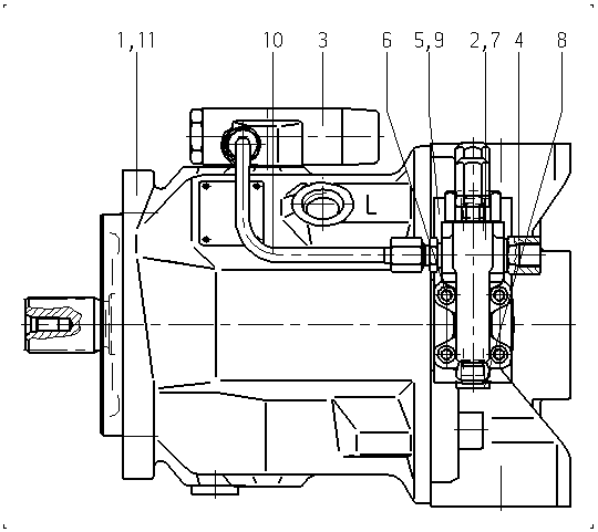 A A10V O 71 DFLR/31R-PSC12N00 -SO338 — Drawing