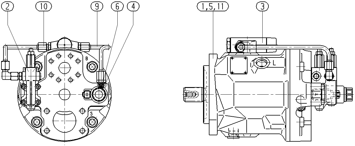 AHA10VO74DFLR/31R-VSC11N00PES2307 — Drawing