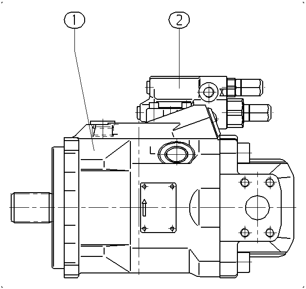 AA10VO60DFR/52L-PSD62N00-SO736 — Drawing