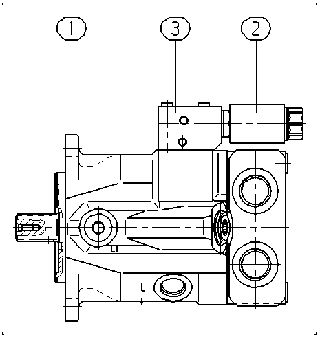 AA10VM45EZ1/52W2-VRC66N000 — Drawing