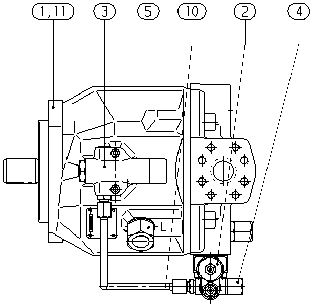 AXIAL-PISTON PUMP — Drawing