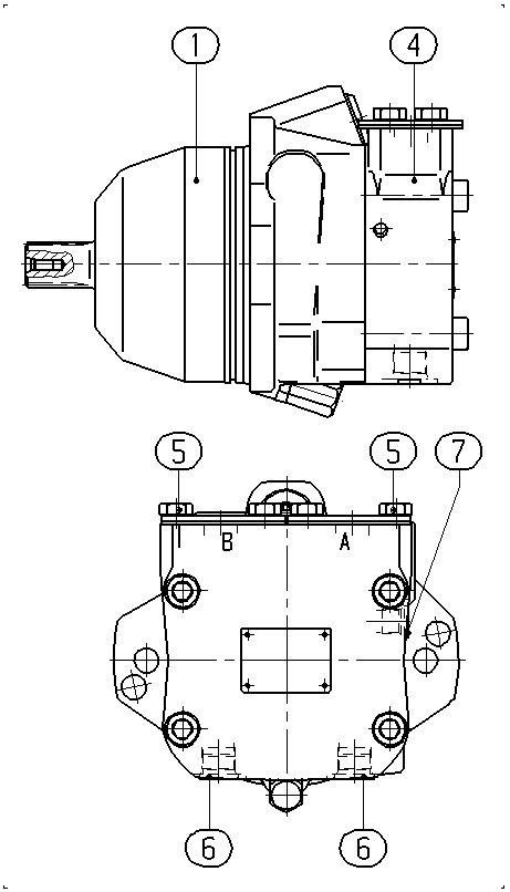 A A10V E 45 HZ /52WXX-PRF60N000 -SO735 — Drawing