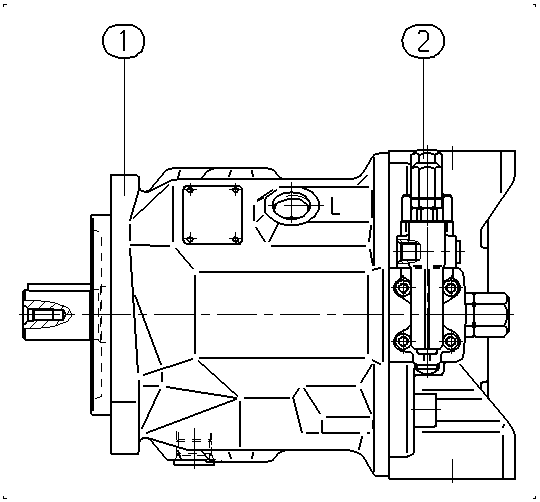 A AA10VSO100 DRG /31R-PKC62N00 — Drawing