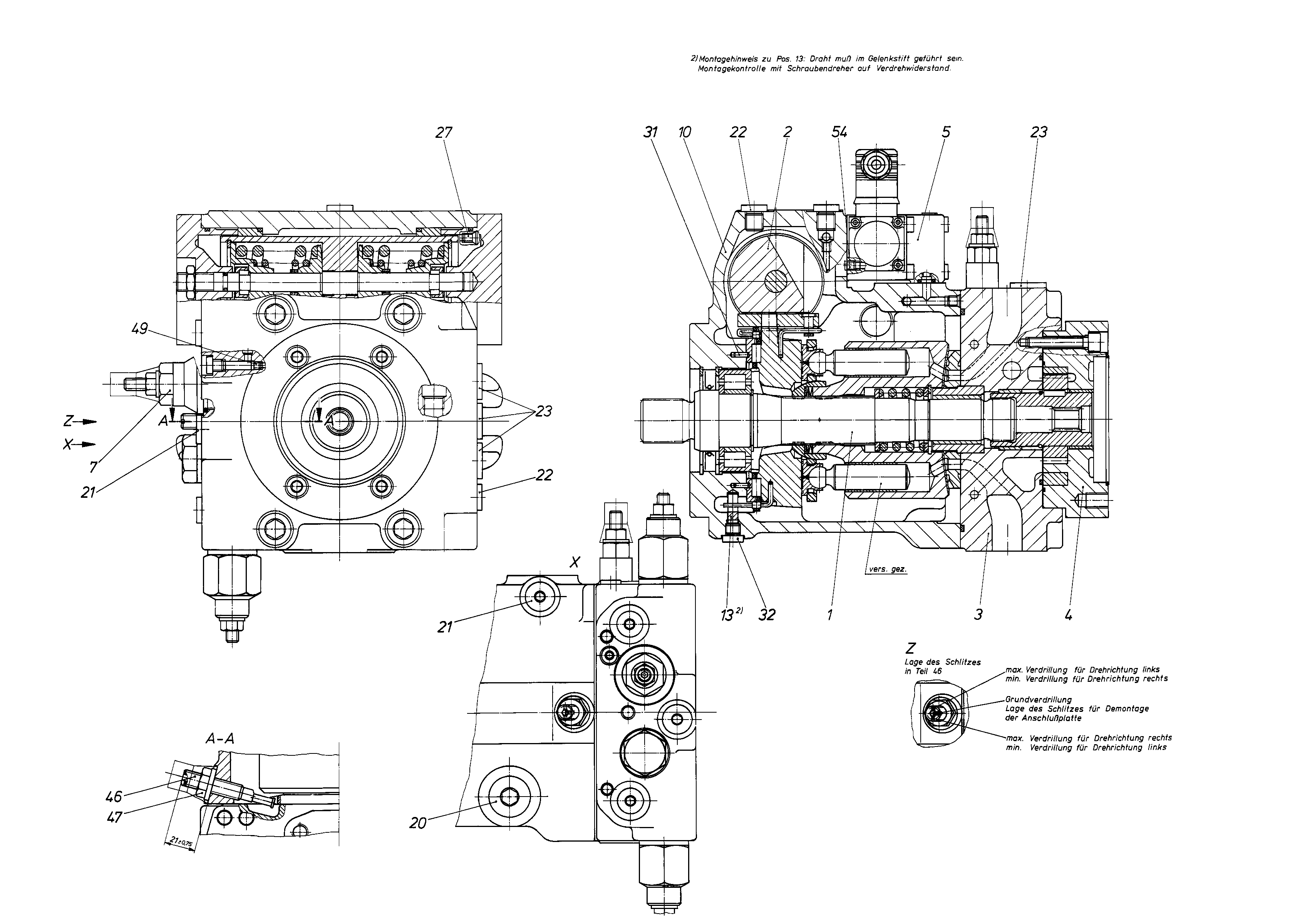 A4VG56DA1D2/32R-NZC02F015SH — Drawing