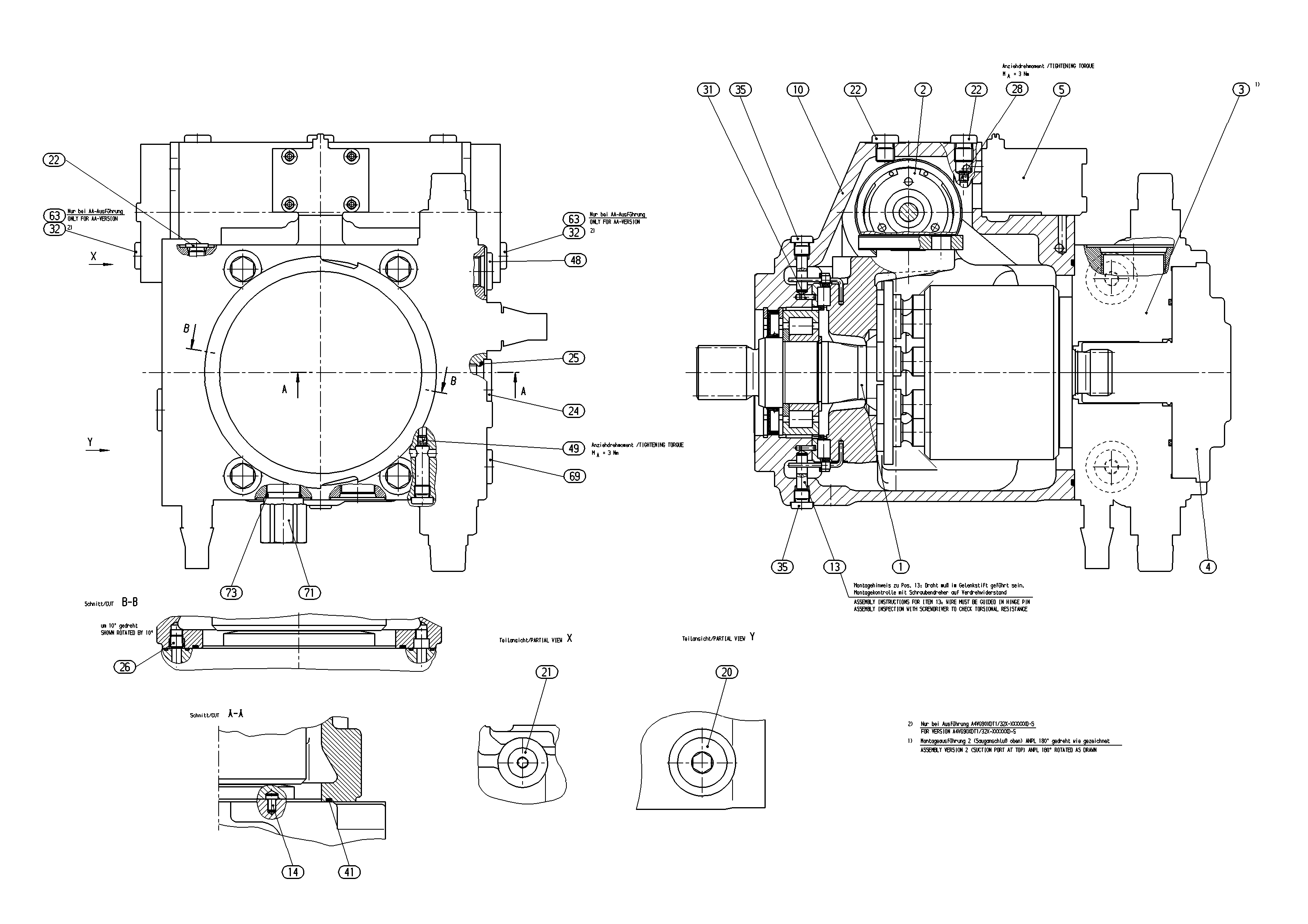 A4VG90EP3DM1/32L-NAD13F071DP-S — Drawing