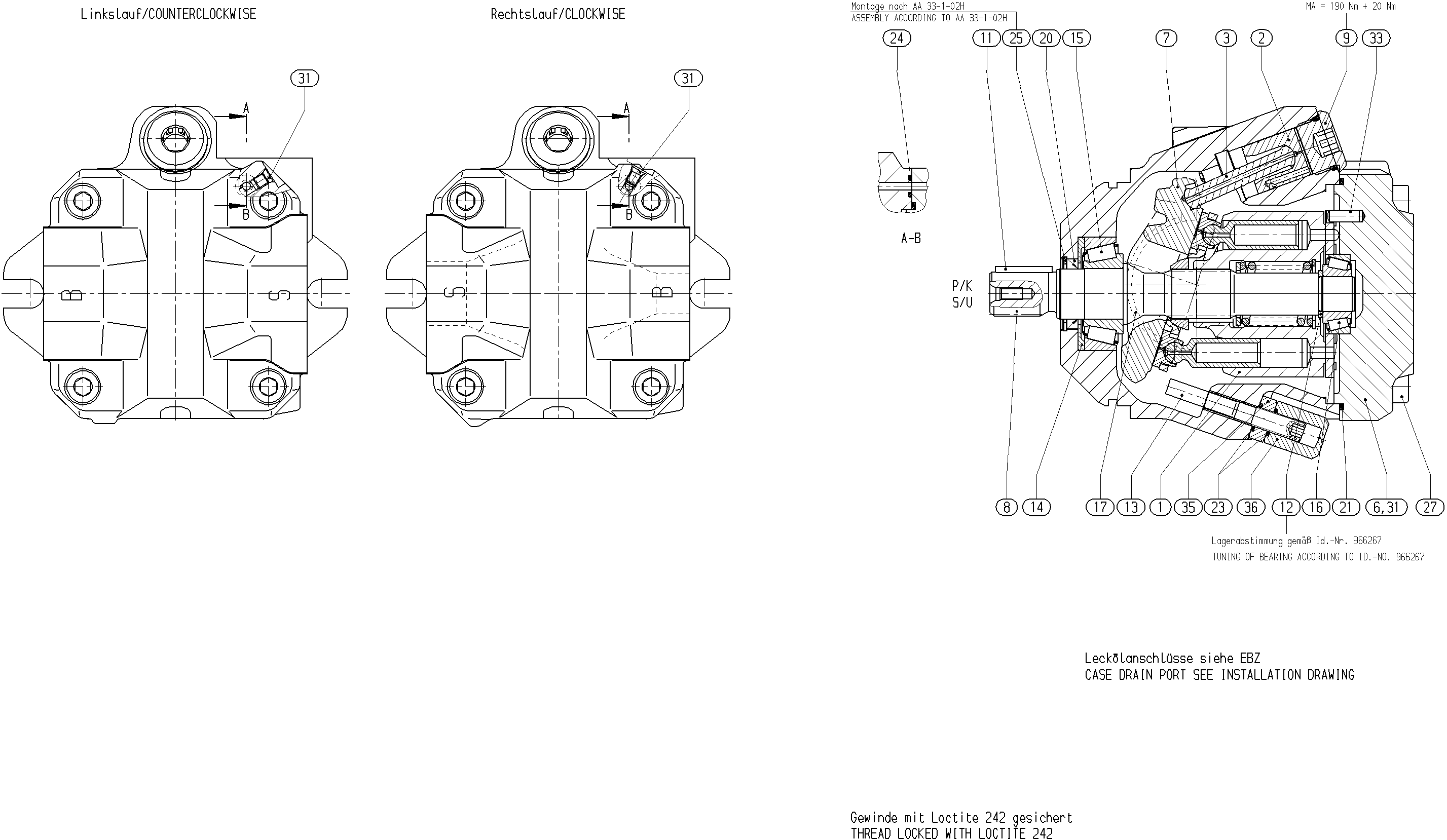G A10VNO 41 OV /52R-VSC73N00 -S2713 — Drawing