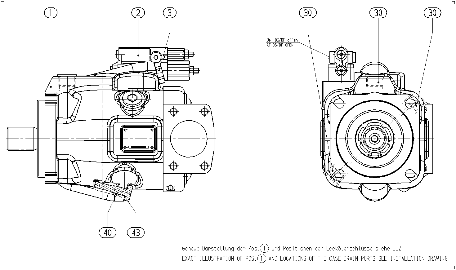 A A10V O 63 DRG /53R-VSC11N00 -S2111 — Drawing