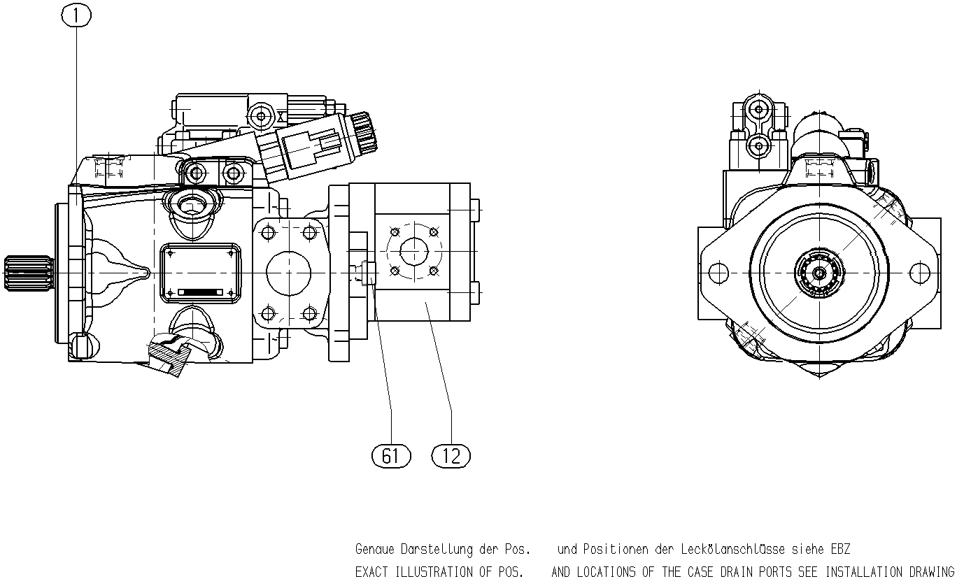 A A10V O 45EK1DS/53R-VSC12G50P — Drawing
