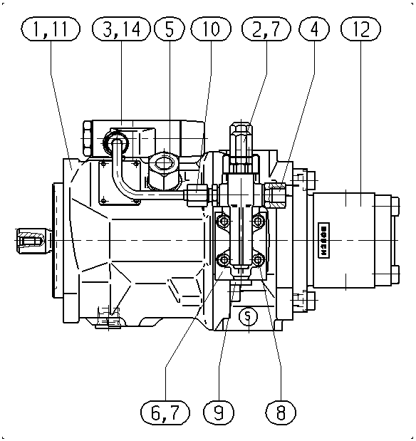 A A10V O 28 DFLR/31R-PSC12G30 -SO965 — Drawing