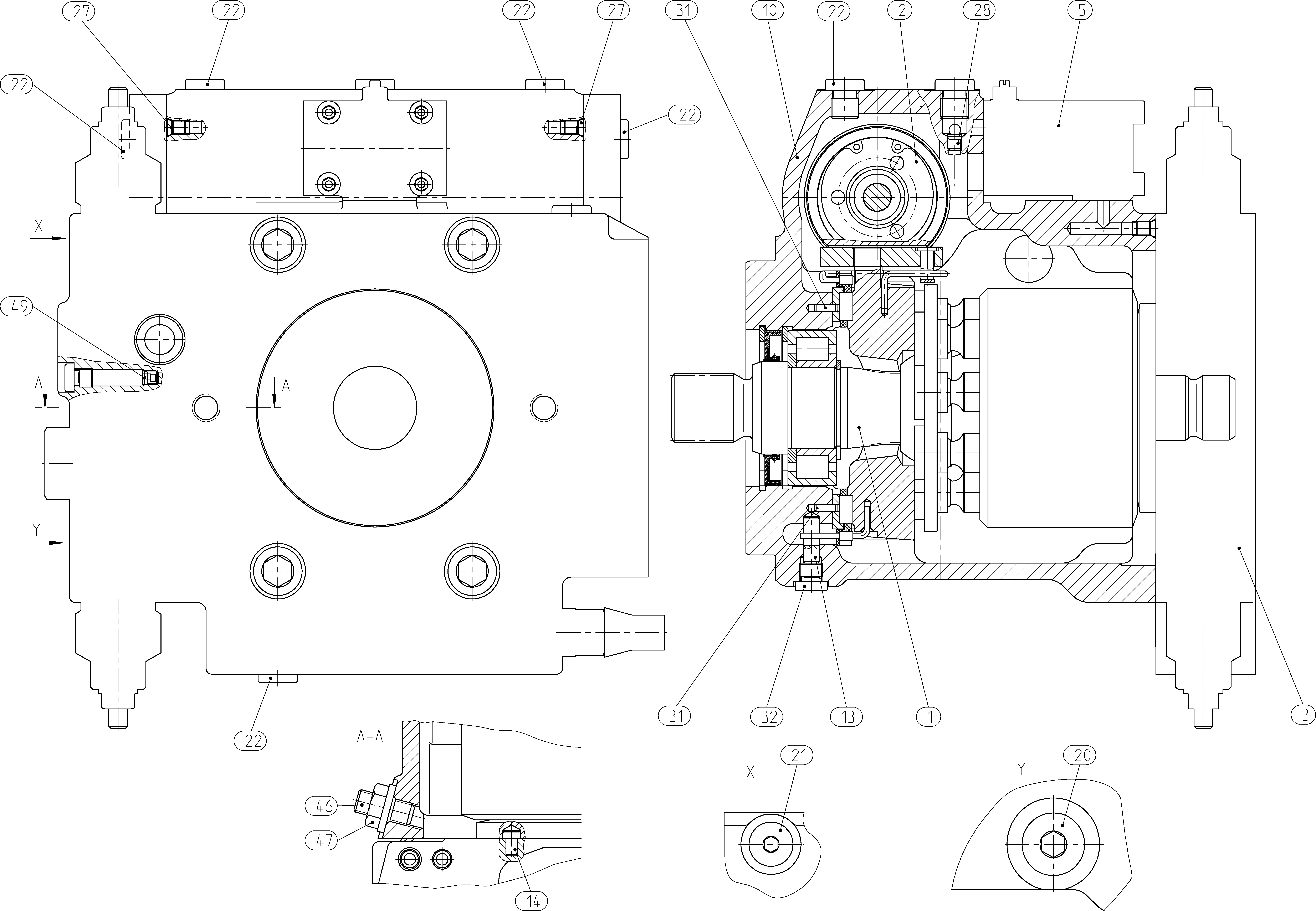 A4VG56EP3DT1/32R-NAC11K045EP-S — Drawing