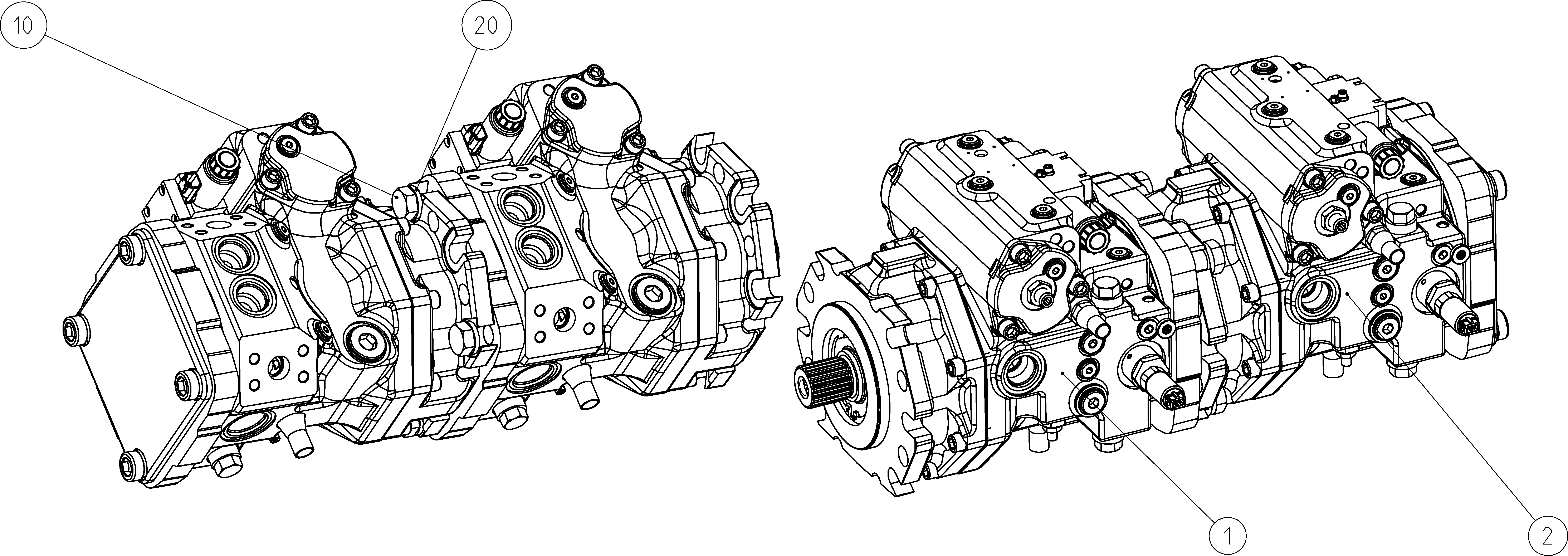 A4VG110EP2DP0TX/40ML+A4VG110EP2DP0TX — Drawing