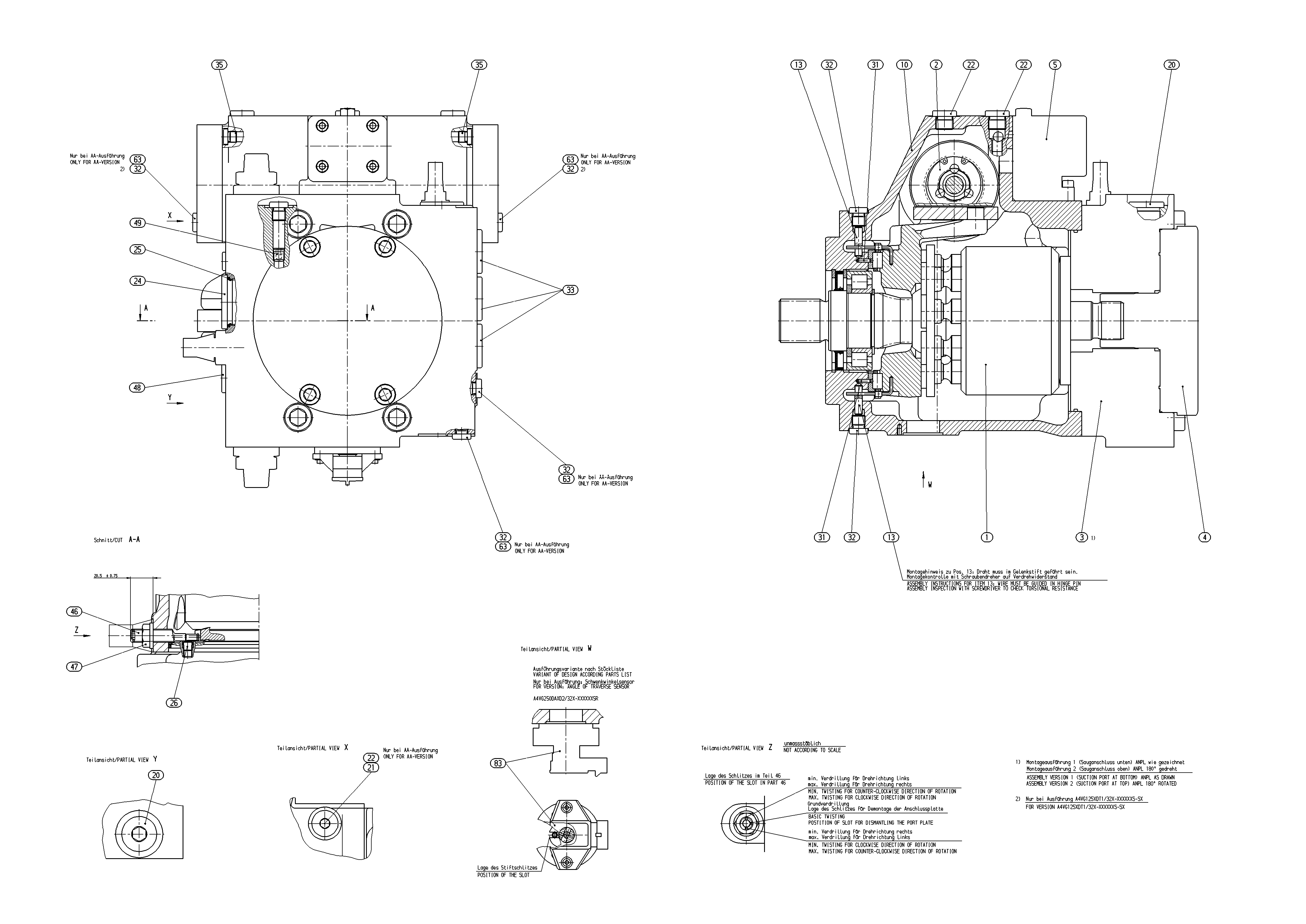 A4VG125EP4DT1/32R-NSF02F021SRH-S — Drawing