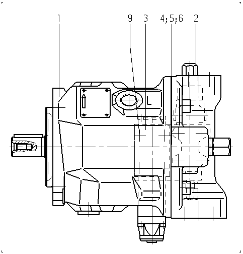 AA10VSO45DR/31L-PPA12N00-SO451 — Drawing